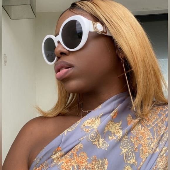 Versace VERSACE Medusa Round Acetate Sunglasses Size ONE SIZE - 1 Thumbnail