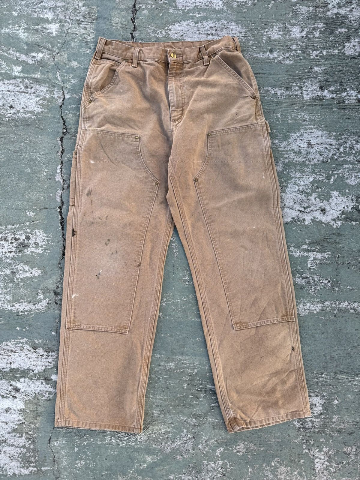 image of Carhartt Double Knee Pants in Beige, Men's (Size 32)