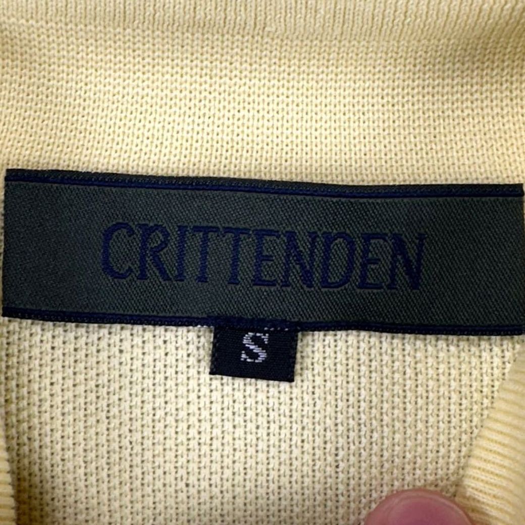 Vintage Crittenden Sweater Mens Small Yellow Fine Knit Pullover Polo Short Sleeve Knit Style Casual Outdoor Walking Button Pullover Size US S / EU 44-46 / 1 - 4 Thumbnail