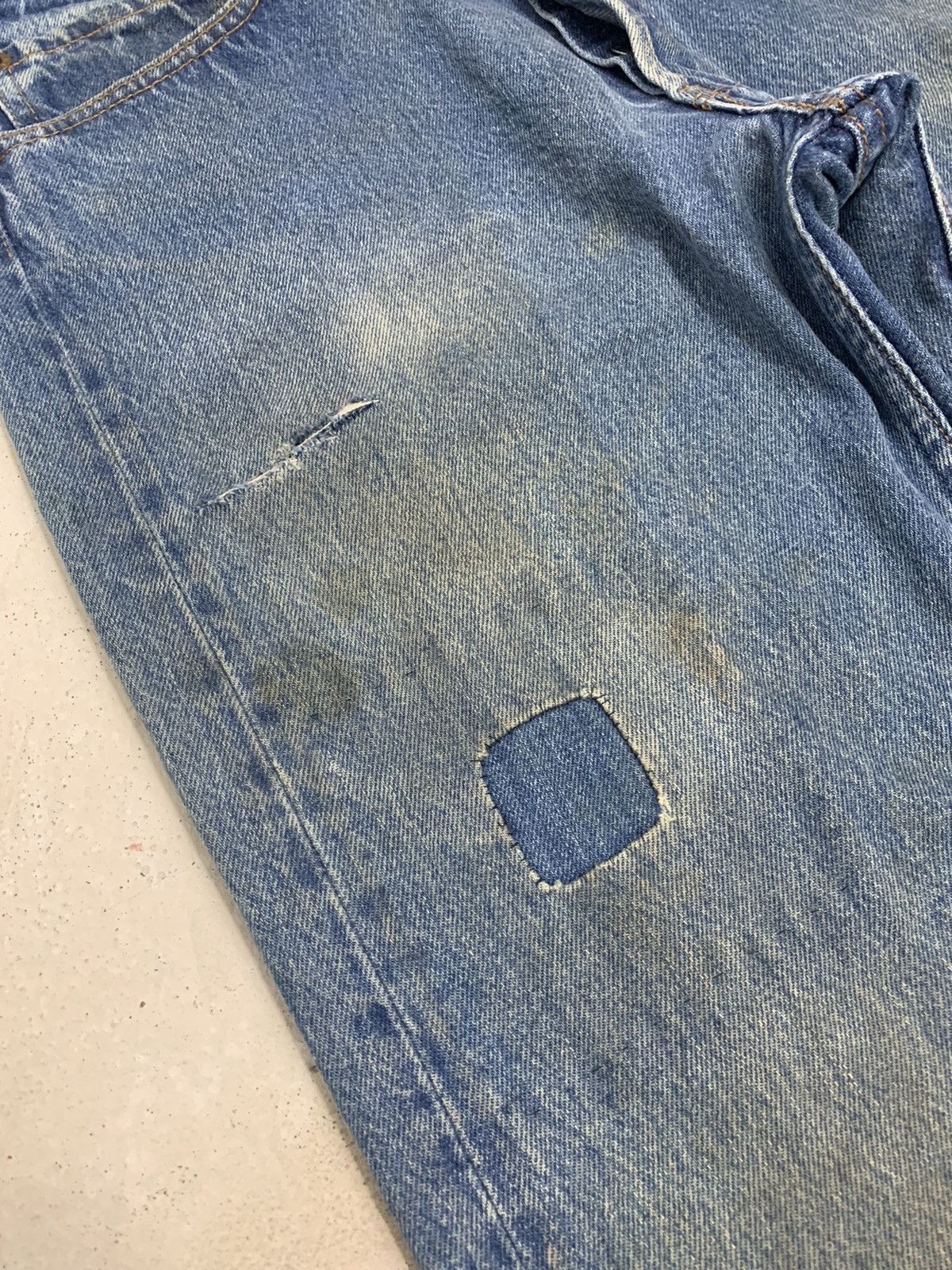 Levi's Levis 501 Vintage Muddy Patch Distressed Denim Size US 30 / EU 46 - 9 Thumbnail