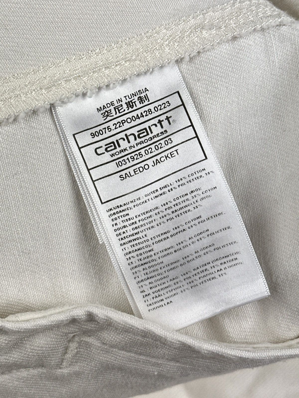 Carhartt Wip Carhartt WIP Saledo White Chore Jacket Canvas Button Front Size US XL / EU 56 / 4 - 11 Thumbnail