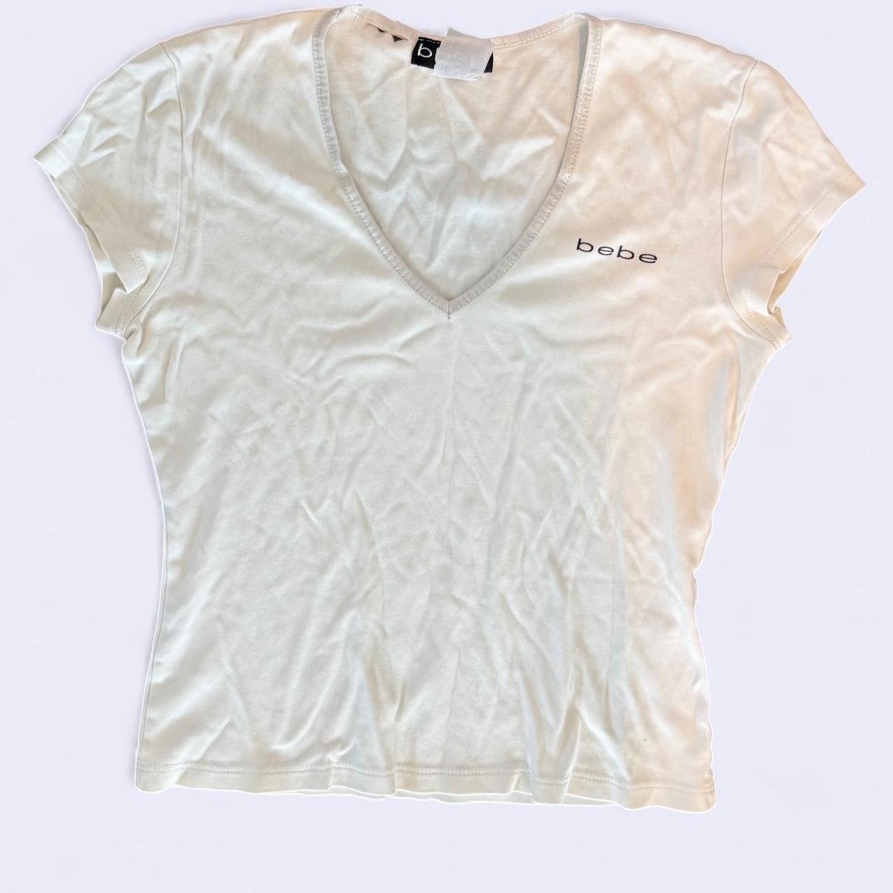 Bebe Bebe Women's white cream T-shirts Size US 27 - 1 Preview