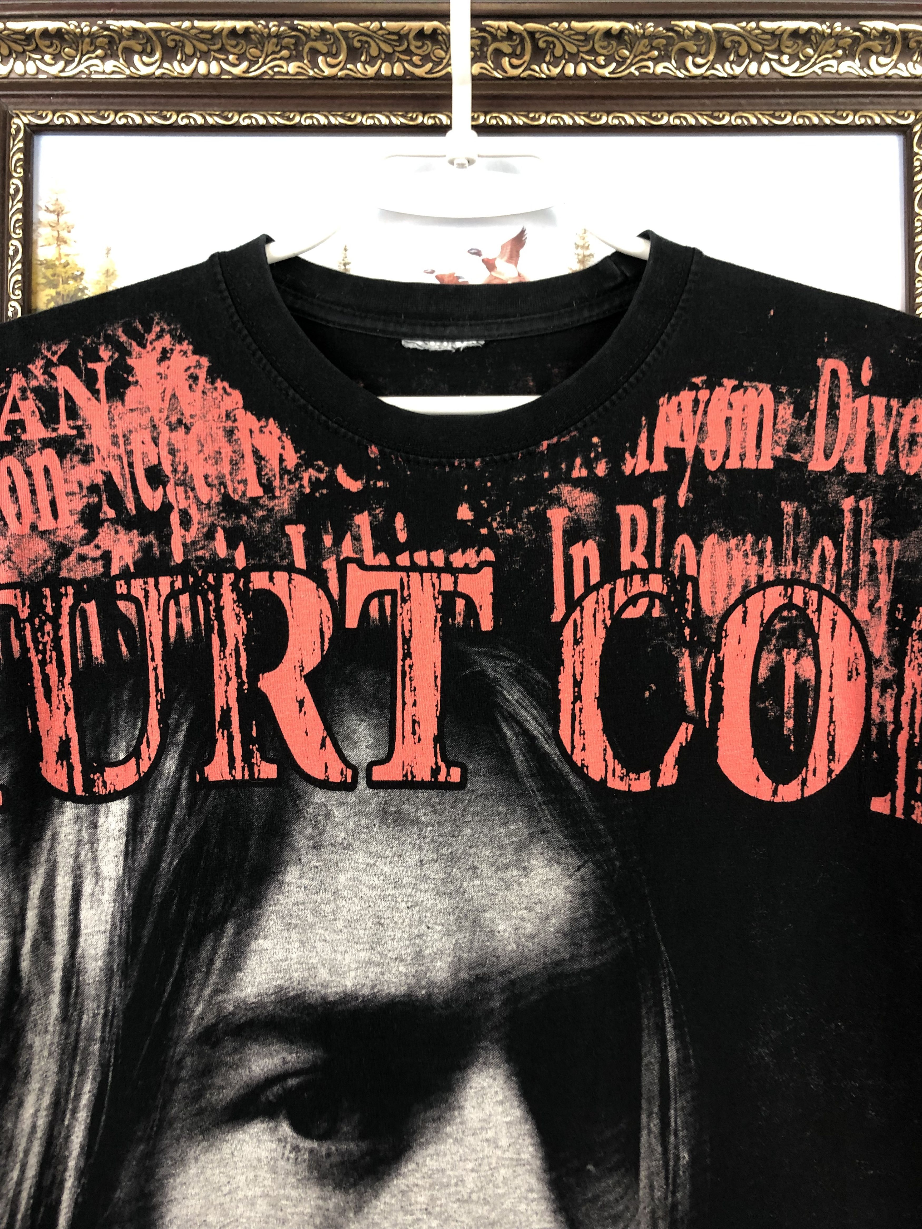Band Tees Vintage Over Print Curt Cobain Tee Shirt Band Rare Black Size US M / EU 48-50 / 2 - 6 Thumbnail