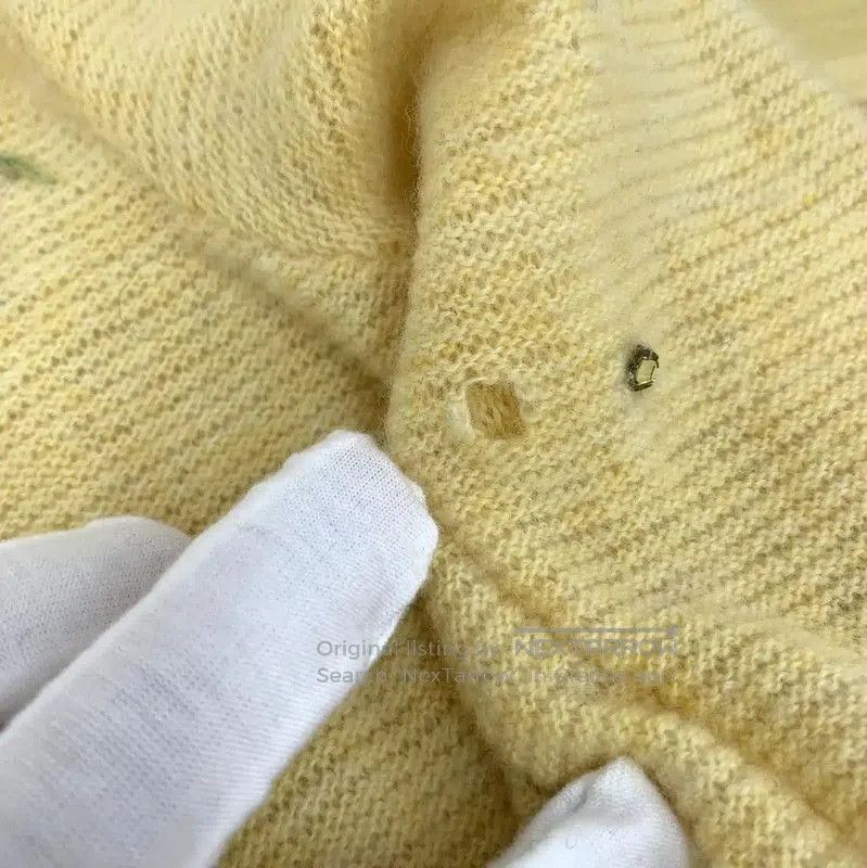 Miu Miu Miu Miu Yellow Wool Sweater with Crochet Collar . Size S / US 4 / IT 40 - 9 Thumbnail