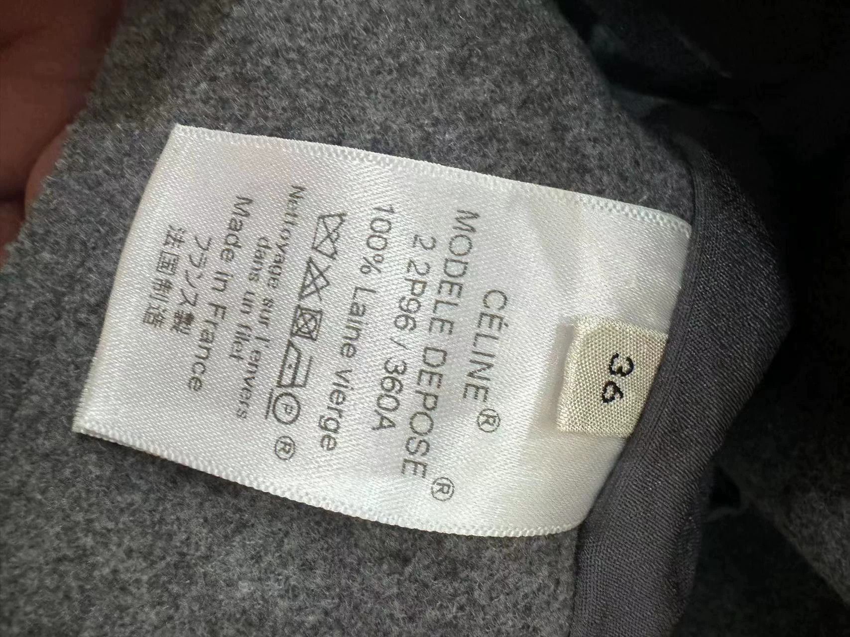 Celine Celine Gray Wool Skirt 3 Closures Different Waist Size 25" / US 0 / IT 36 - 4 Thumbnail