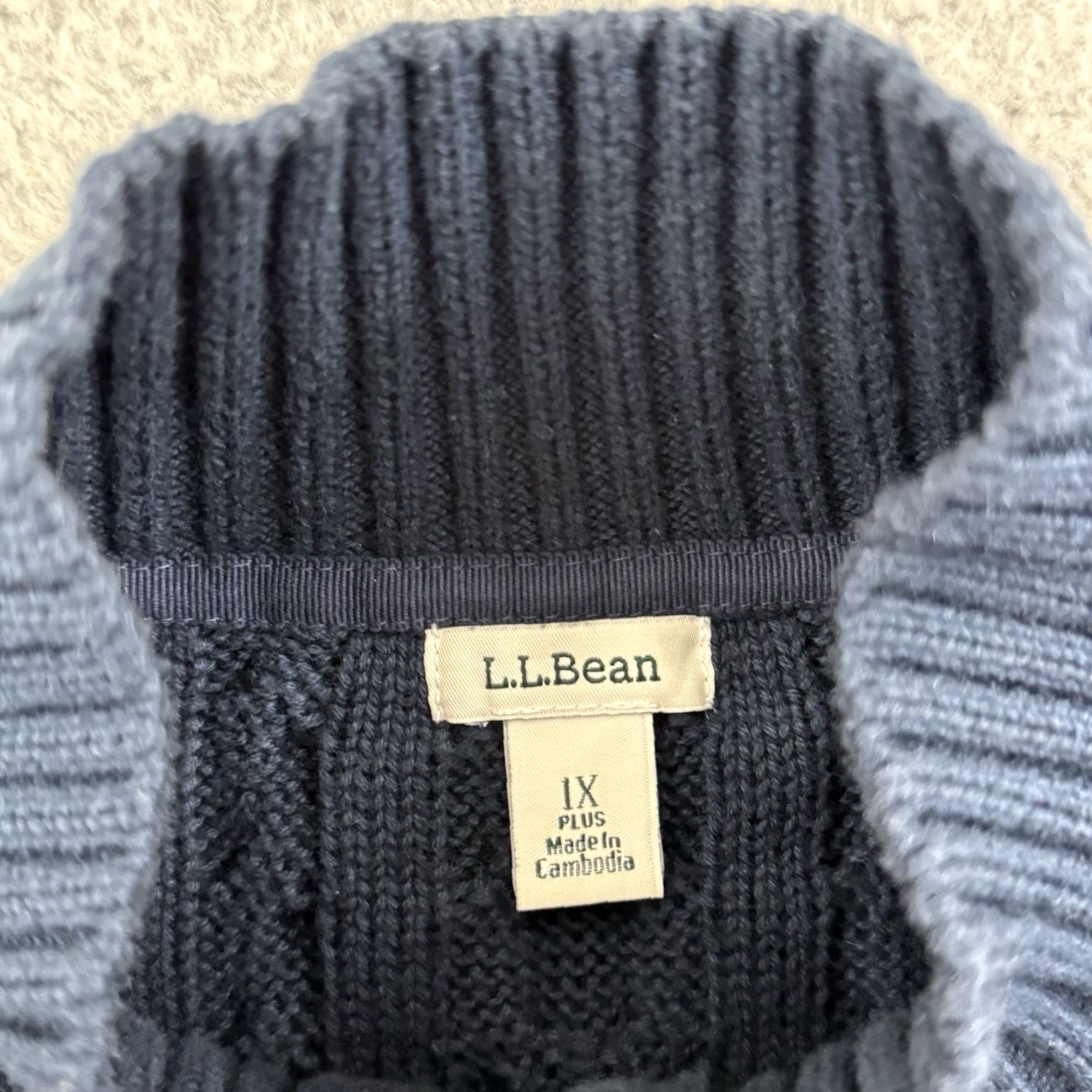 Vintage VINTAGE LL Bean Sweater Womens 1X Blue Full Zip Long Sleeve Cable Knit Cardigan Outdoor Size XL / US 12-14 / IT 48-50 - 6 Thumbnail