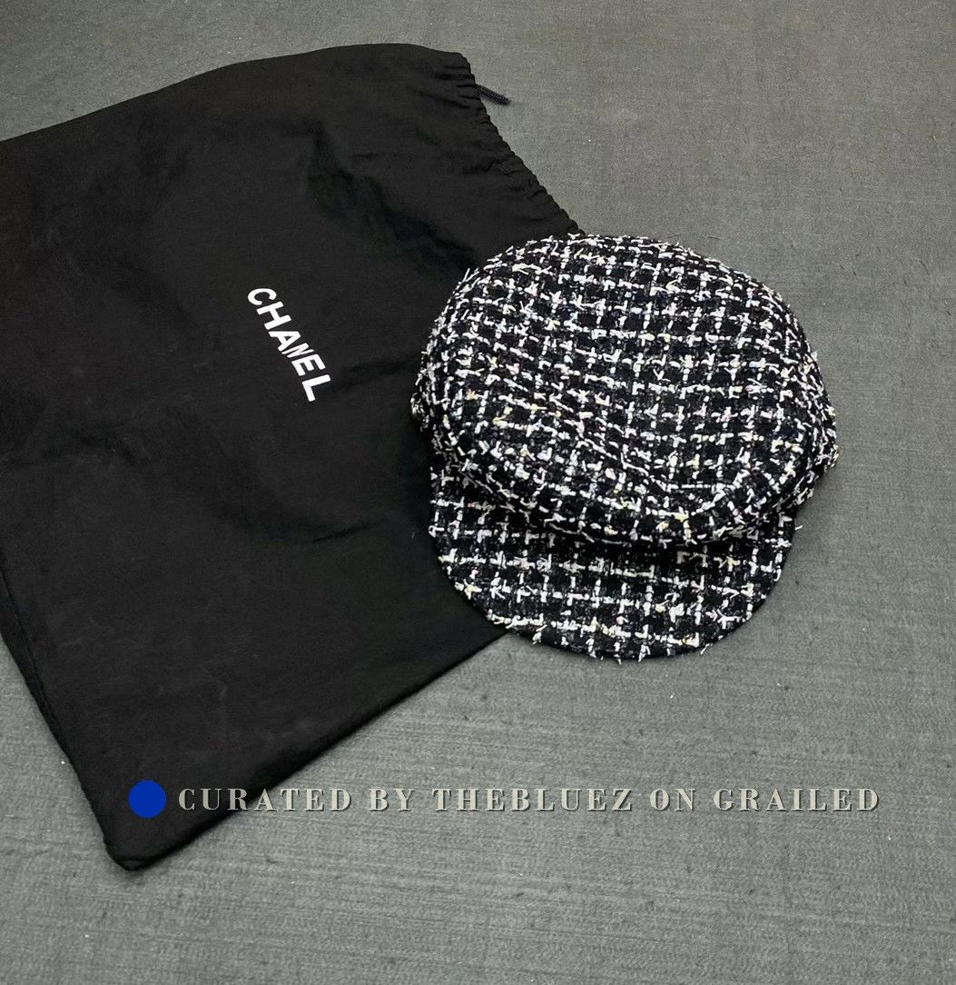 Chanel Chanel Tweed Beret Size ONE SIZE - 1 Thumbnail