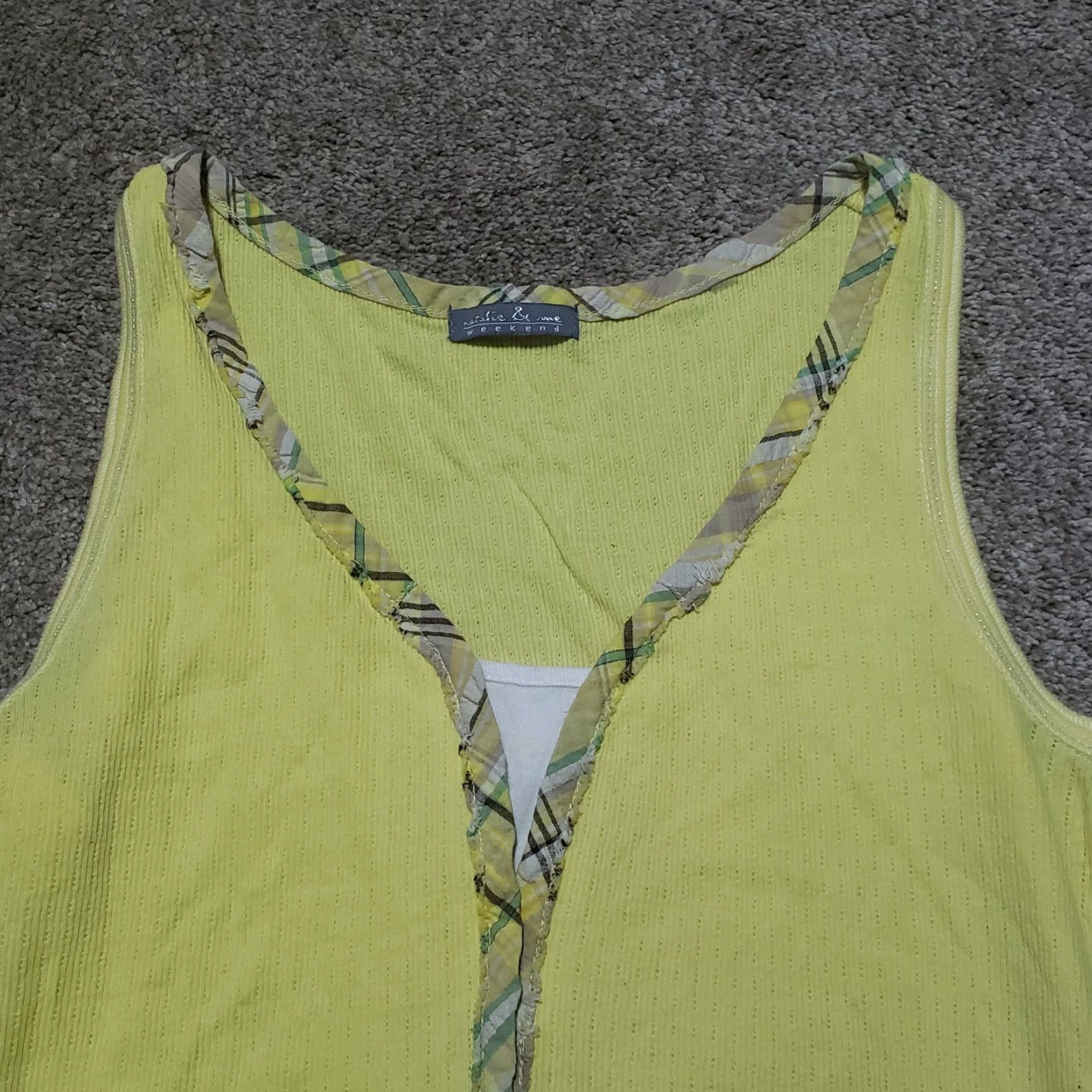 Vintage Natalie & Me Shirt Vest Adult Small Yellow Zipper Geometric Polyester Vest Casual 90s? Size S / US 4 / IT 40 - 2 Thumbnail