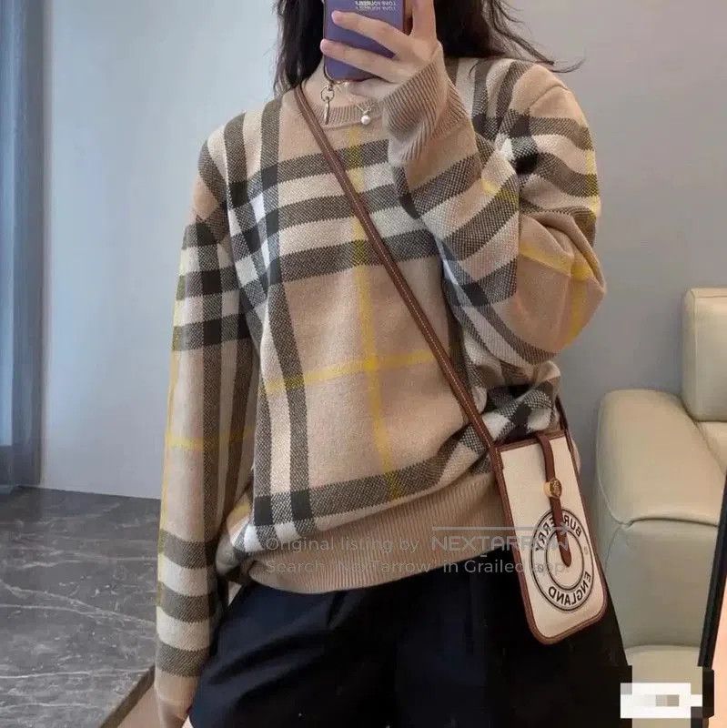 Burberry Burberry Winter Khaki Cashmere Sweater. Size L / US 10 / IT 46 - 4 Thumbnail