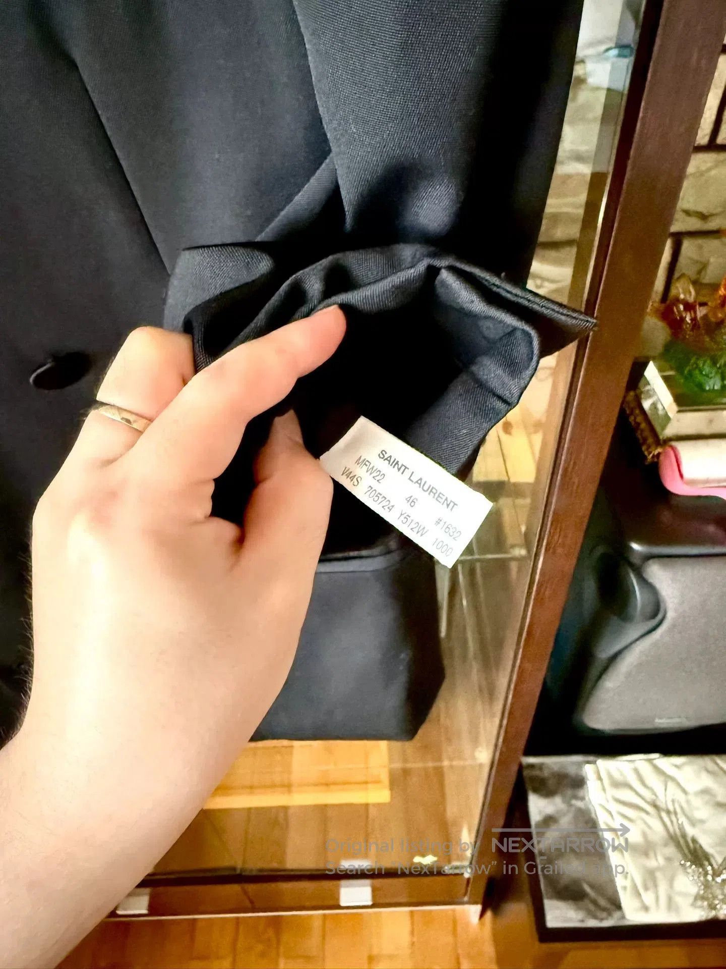 Saint Laurent Paris saint laurent black satin double-breasted blazer. Size US S / EU 44-46 / 1 - 5 Thumbnail