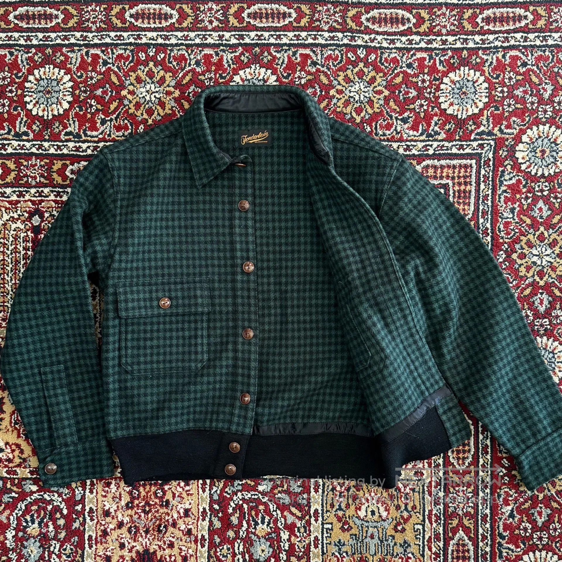 Vintage Wool Houndstooth Lumberjack Jacket. Size US S / EU 44-46 / 1 - 2 Thumbnail