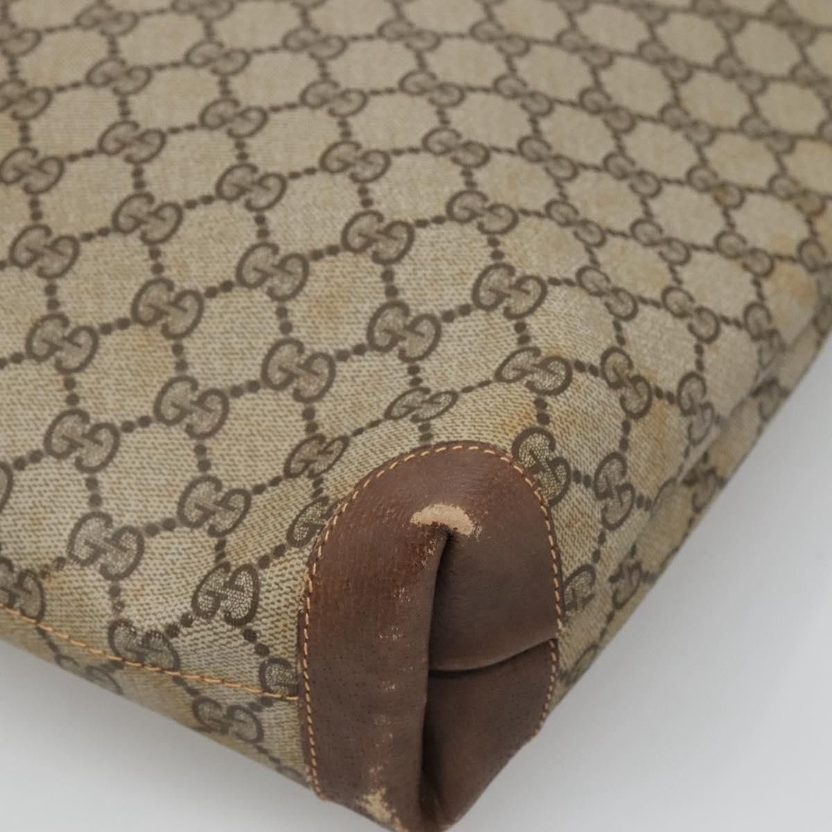 Gucci GUCCI GG Supreme Web Sherry Line Tote Bag Pvc Beige Green Size ONE SIZE - 12 Thumbnail