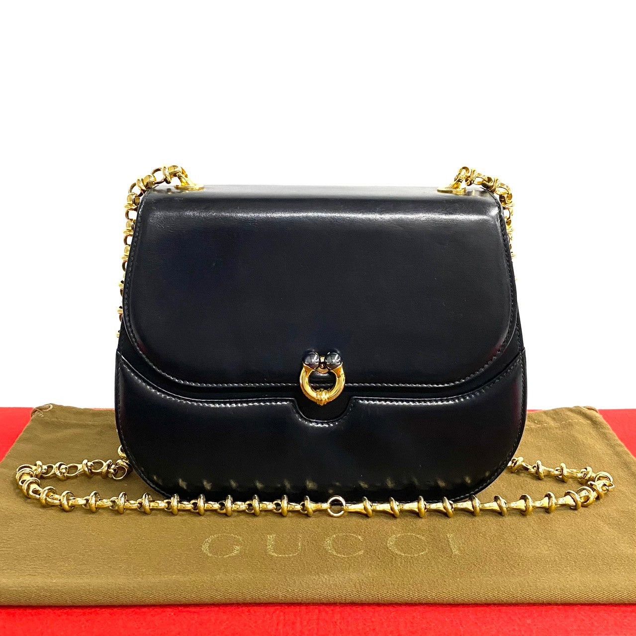 Gucci Gucci Shoulder Bag Black Leather Size ONE SIZE - 1 Thumbnail