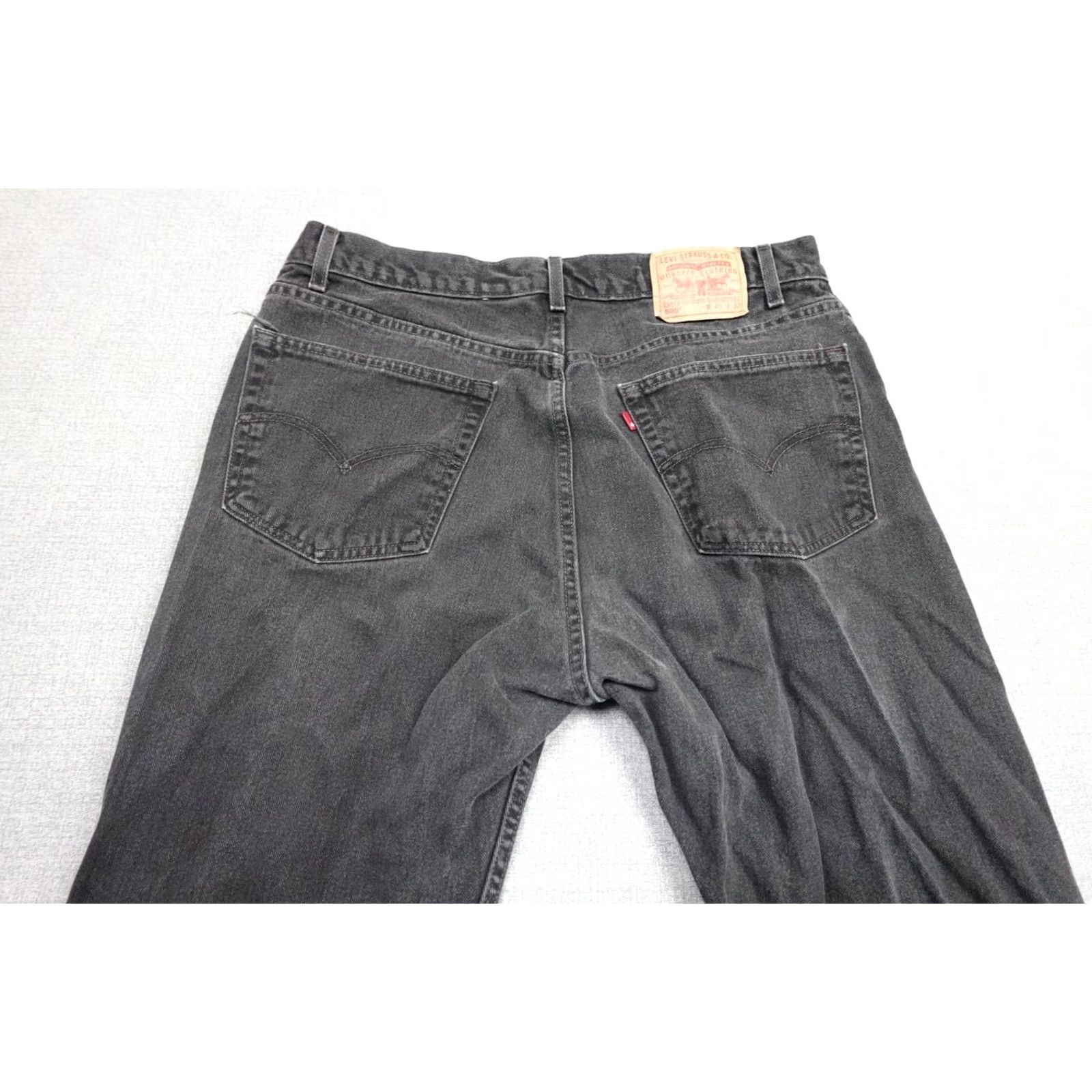 Levi's VINTAGE Levi's 505 Jeans Mens 40x32 Black Regular Fit Western Cowboy Black Wash Size US 40 / EU 56 - 5 Thumbnail