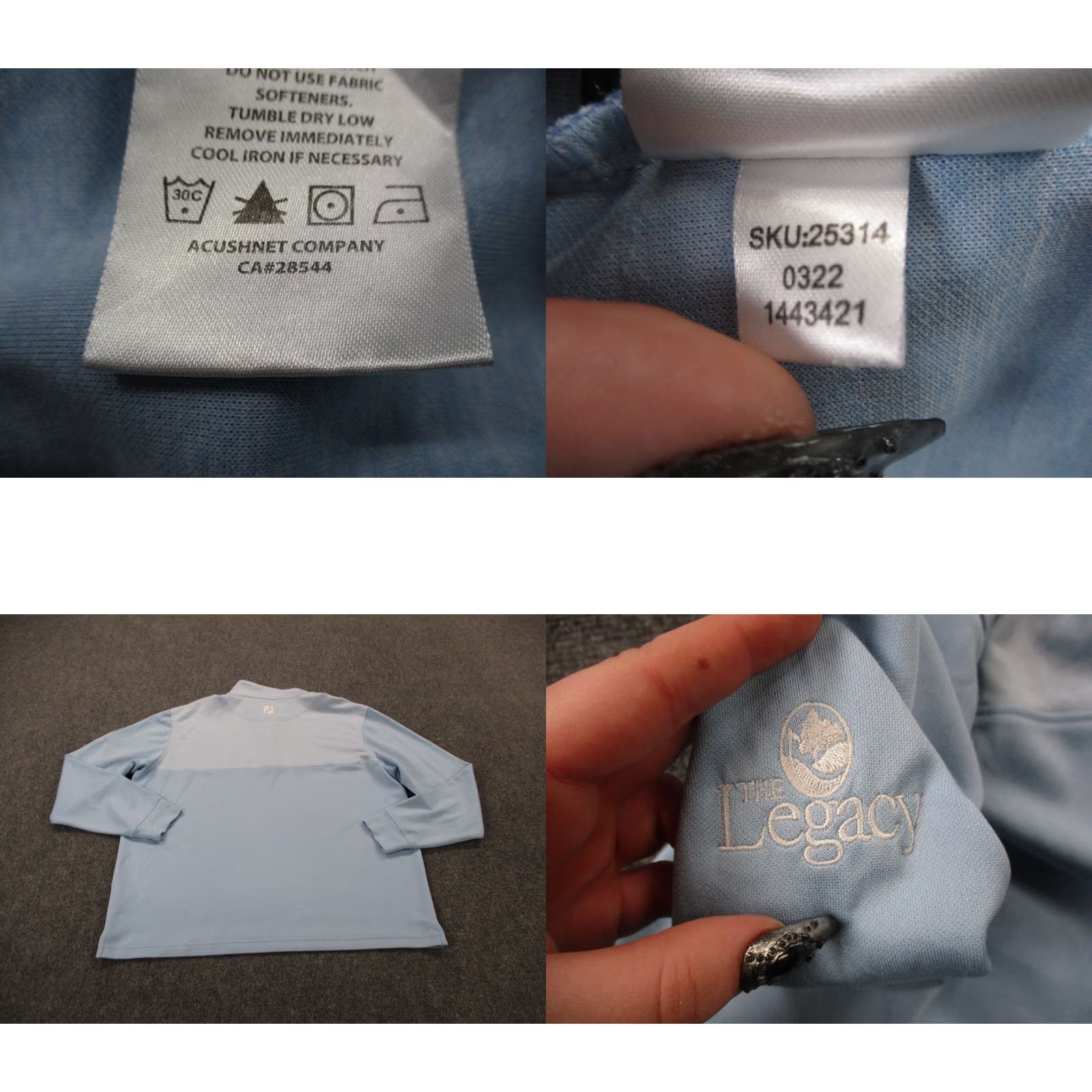 Footjoy FootJoy Jacket Windbreaker XS XL Blue Legacy Golf Club Performance Active Pullover Logo Men’s Athletic 1/4 Zip Lightweight Stretch Size US XL / EU 56 / 4 - 8 Thumbnail