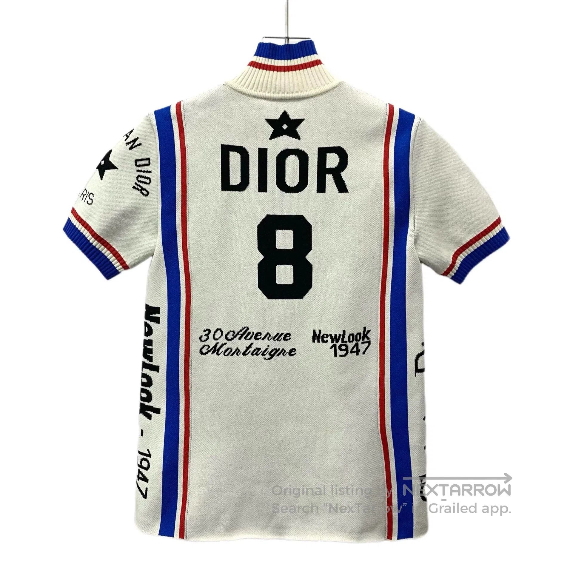 Dior christian dior striped half-zip short sleeve top. Size US XS / EU 42 / 0 - 2 Thumbnail