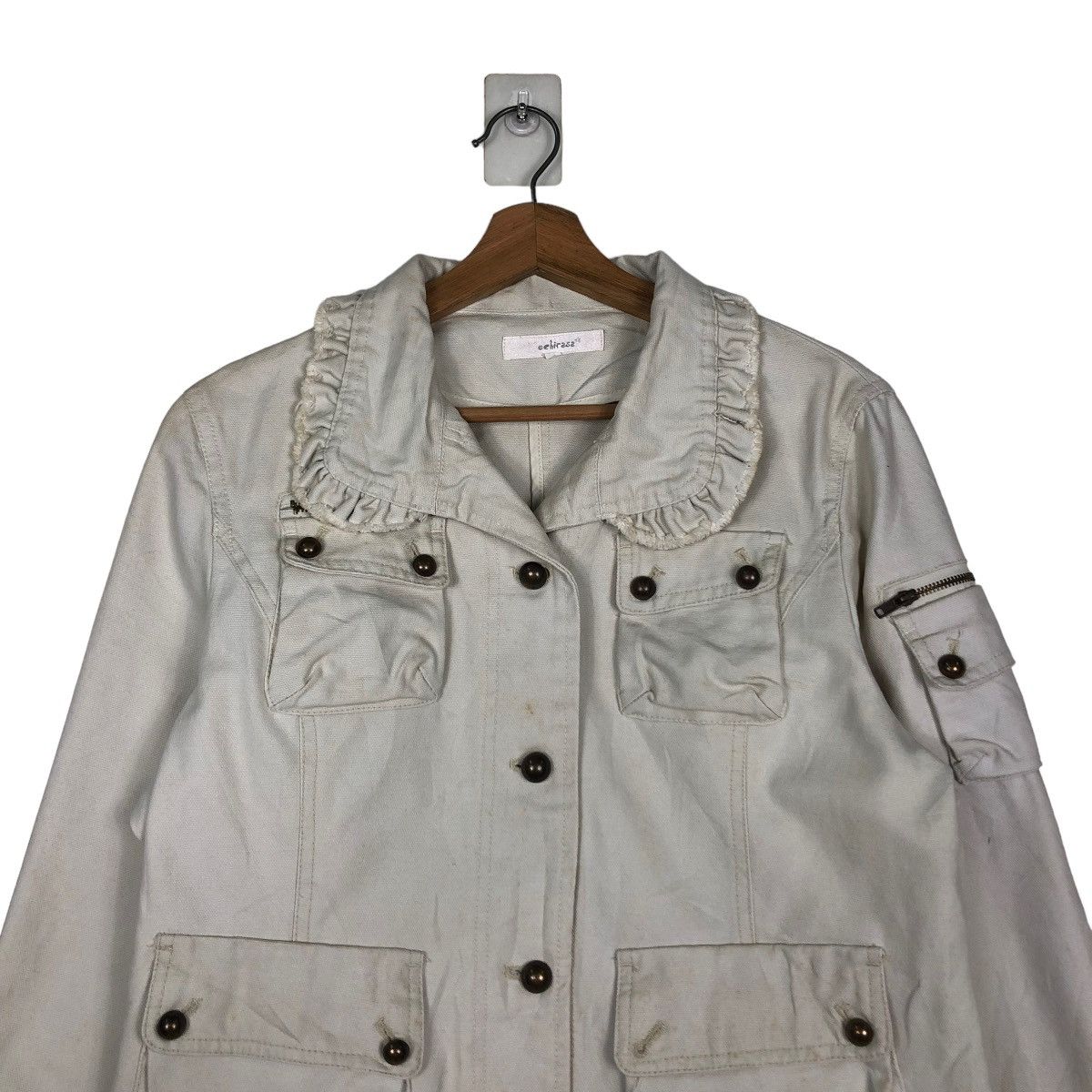Japanese Brand 📌CROPPED BIKER JACKET HEEHIRASA JAPAN CARGO POCKETS Size US L / EU 52-54 / 3 - 6 Thumbnail