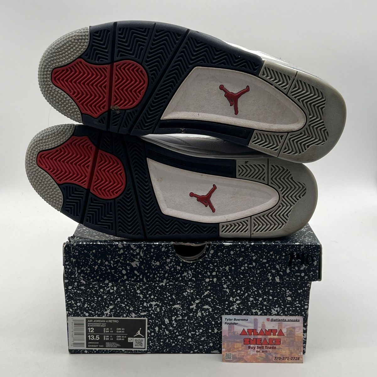Jordan Brand Air Jordan 4 midnight navy Size US 12 / EU 45 - 8 Thumbnail