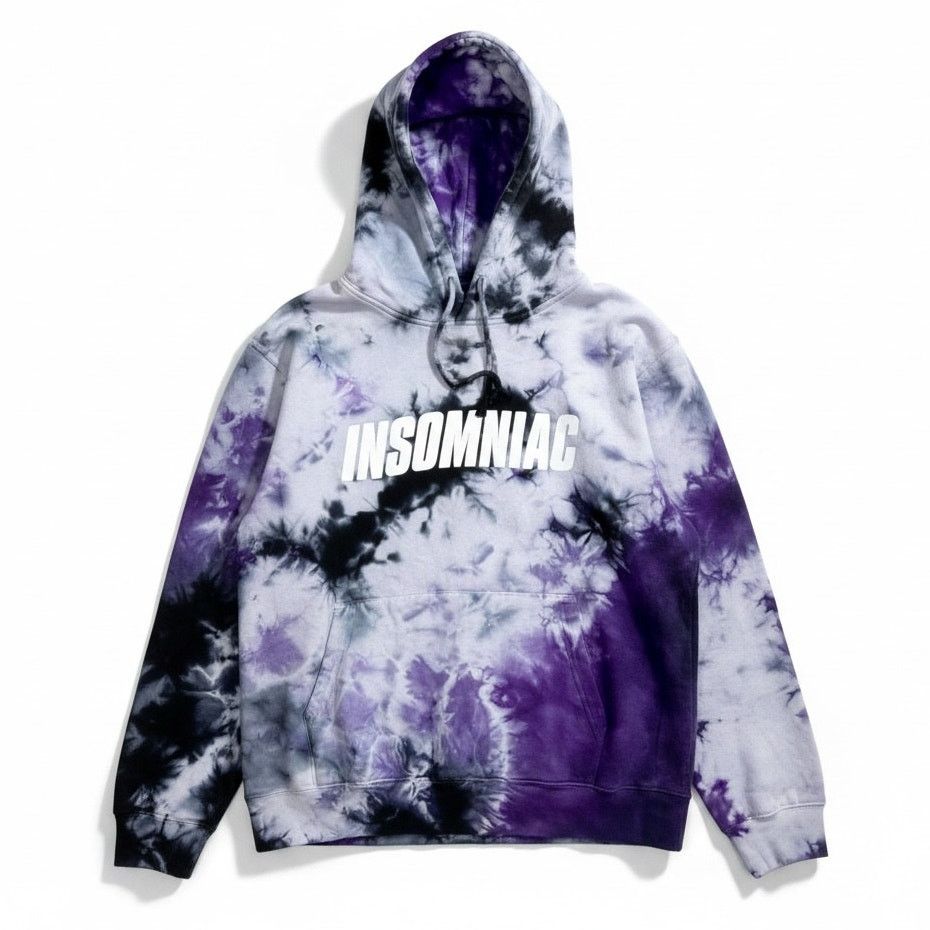 Other Insomniac Eye Guy Purple Black Tie Dye Hoodie EDC Men's S Size US S / EU 44-46 / 1 - 1 Thumbnail