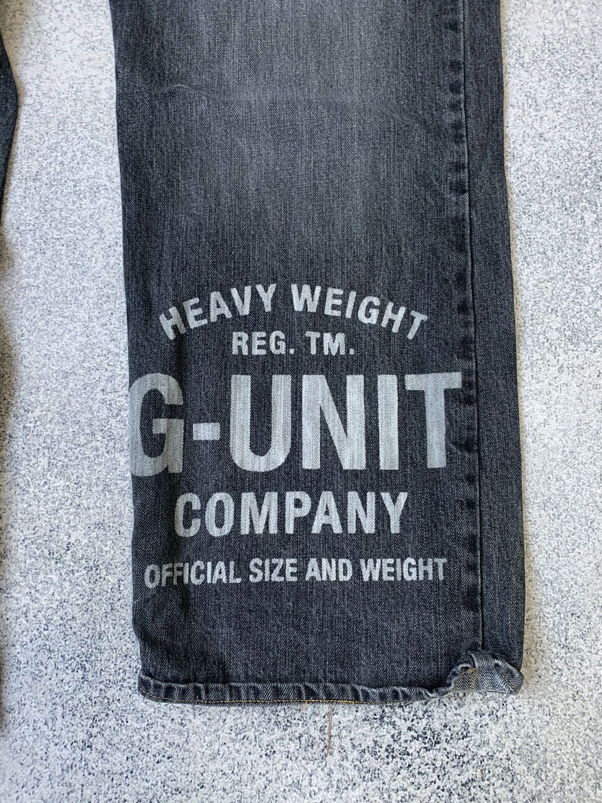 50 Cent × Rap Tees × Vintage Vintage G Unit 50 Cent Heavy Baggy Jeans Size US 34 / EU 50 - 3 Thumbnail