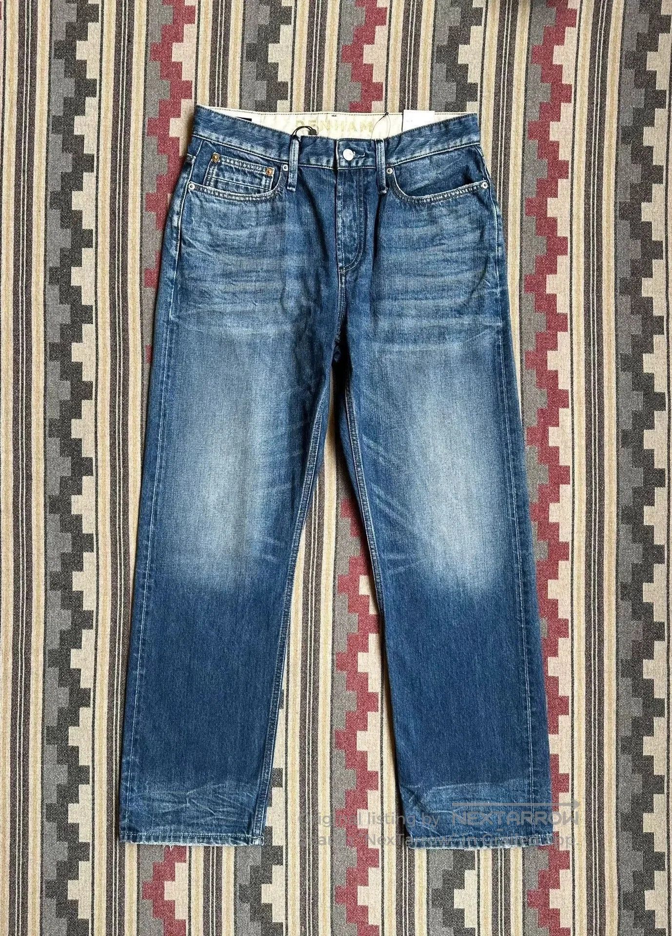DENHAM Blue Denim Straight-Leg Jeans. Size US 30 / EU 46 - 1 Thumbnail