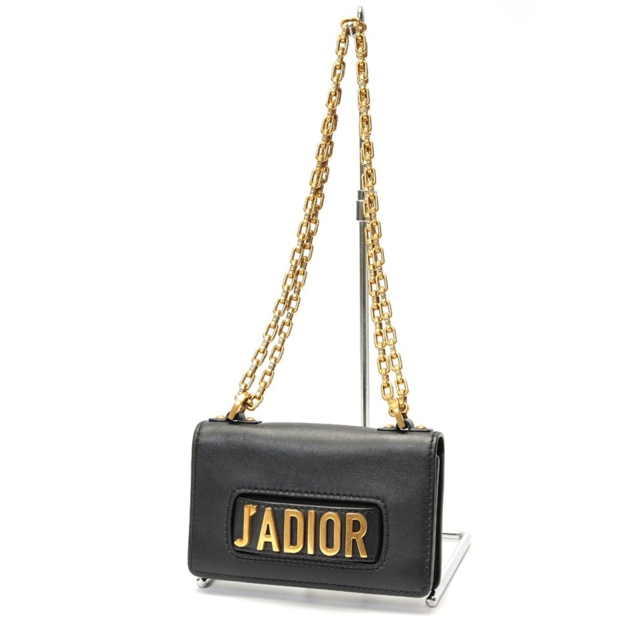 Dior Christian Dior Dior DIOR J'ADIOR Chain Shoulder Bag Leather Black S-160146 Size ONE SIZE - 1 Thumbnail