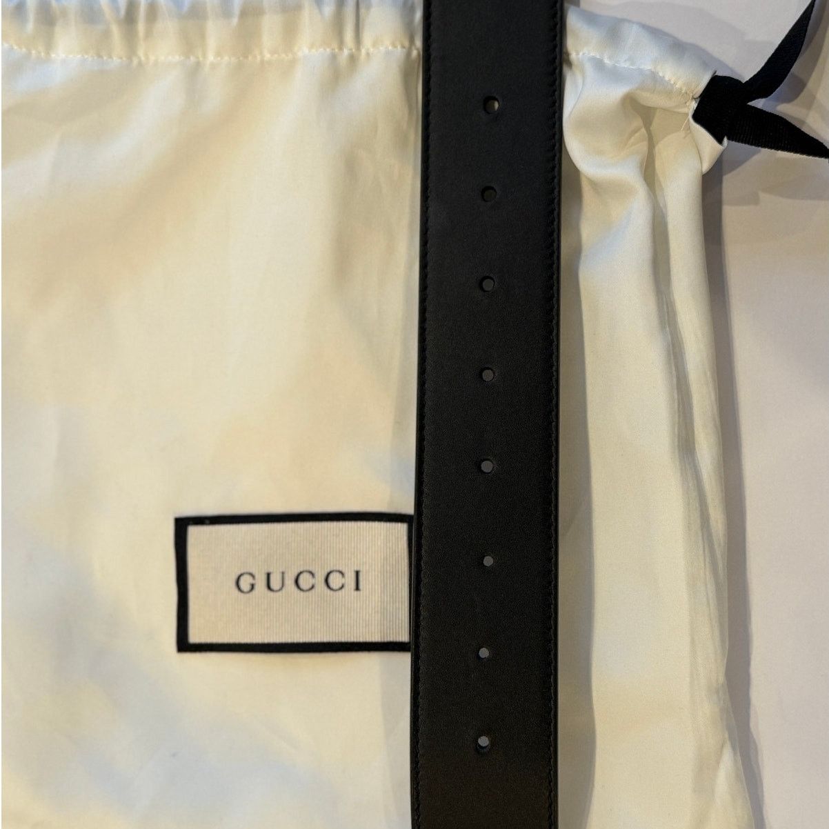 Gucci Gucci Black Leather Marmount Wide Belt Size 80 Size ONE SIZE - 3 Thumbnail