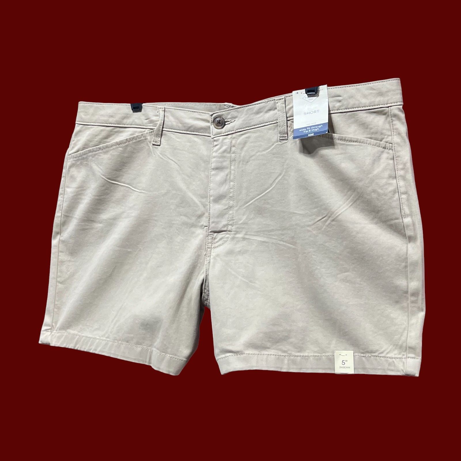Other St. John's Bay - Women's Mid Rise 5" Inseam Chino Short - Be Size 40" / US 18 - 15 Thumbnail