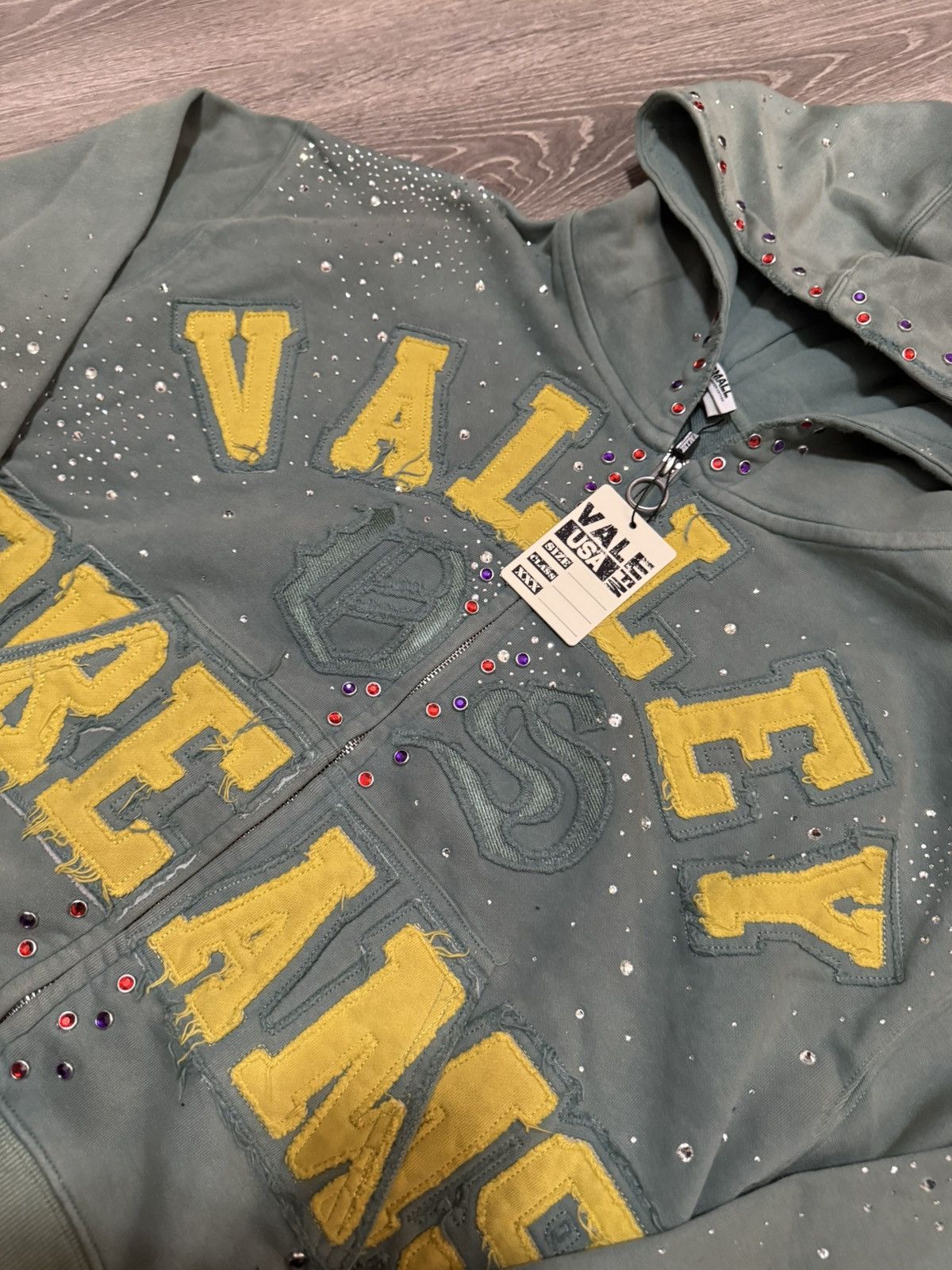 Vale Vale Forever Bank Zip Up Hoodie - Green - Size Medium Size US M / EU 48-50 / 2 - 4 Thumbnail