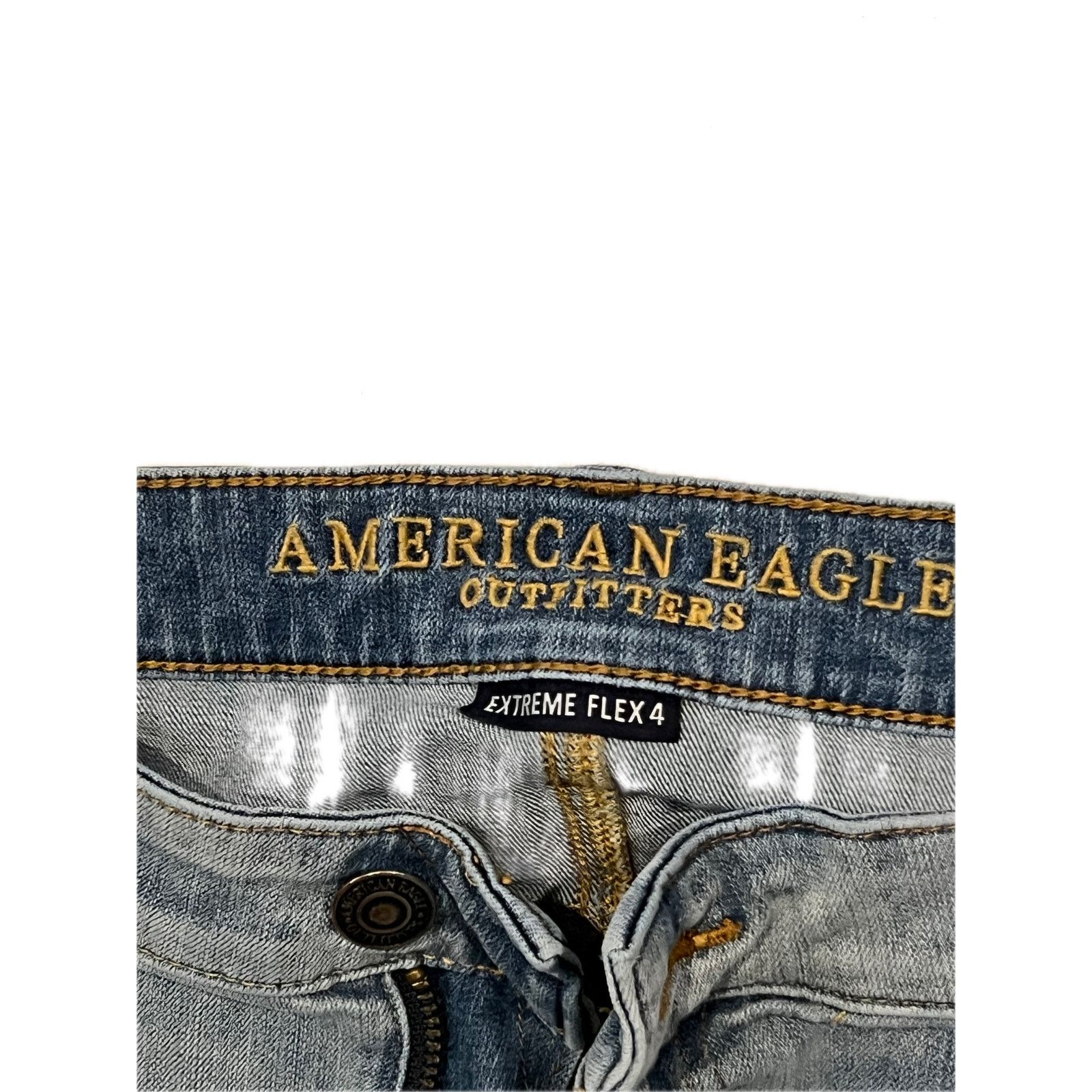 American Eagle Outfitters American Eagle Blue Slim Straight Leg Jeans Men's 38x34 Size US 38 / EU 54 - 3 Thumbnail