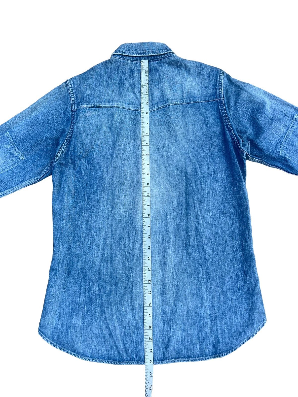 Chimala Chimala Japan Rips Distressed Chambray Western Shirt Size US S / EU 44-46 / 1 - 5 Thumbnail