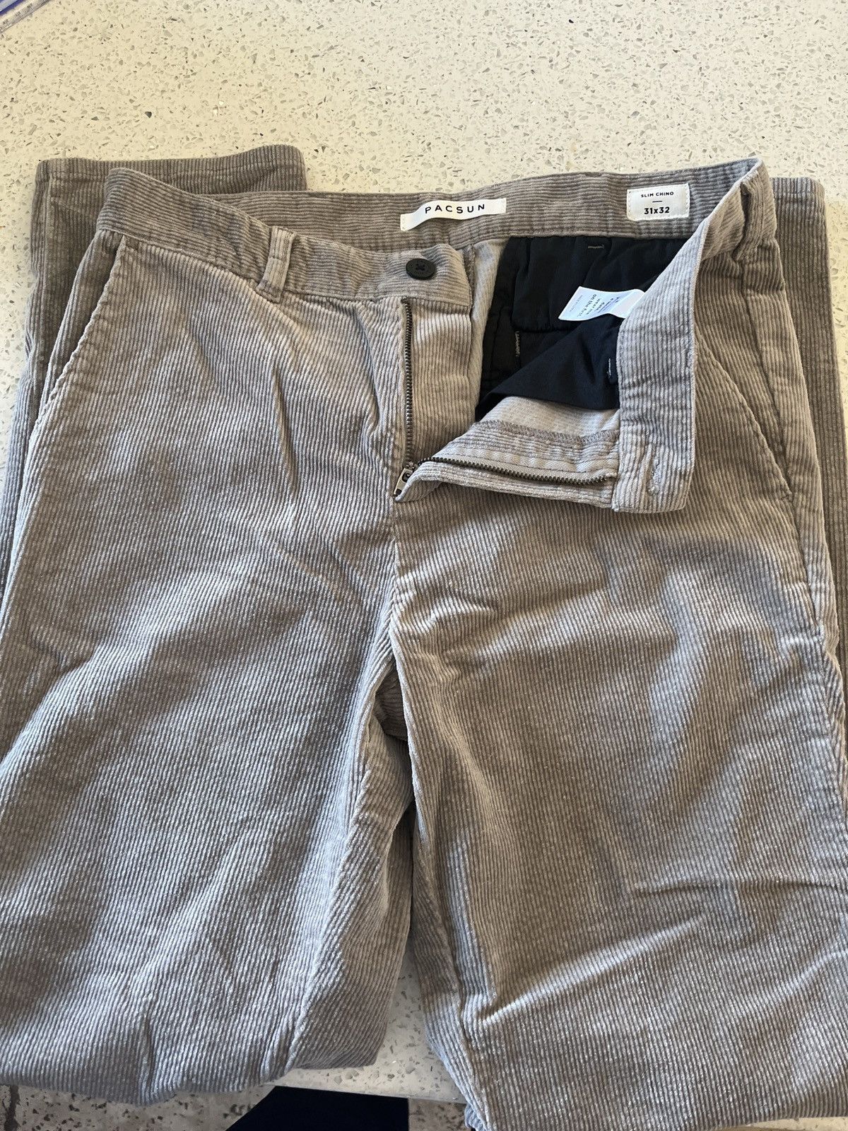 Pacsun Pacsun Slim Chino Corduroy Grey Size US 31 - 2 Thumbnail