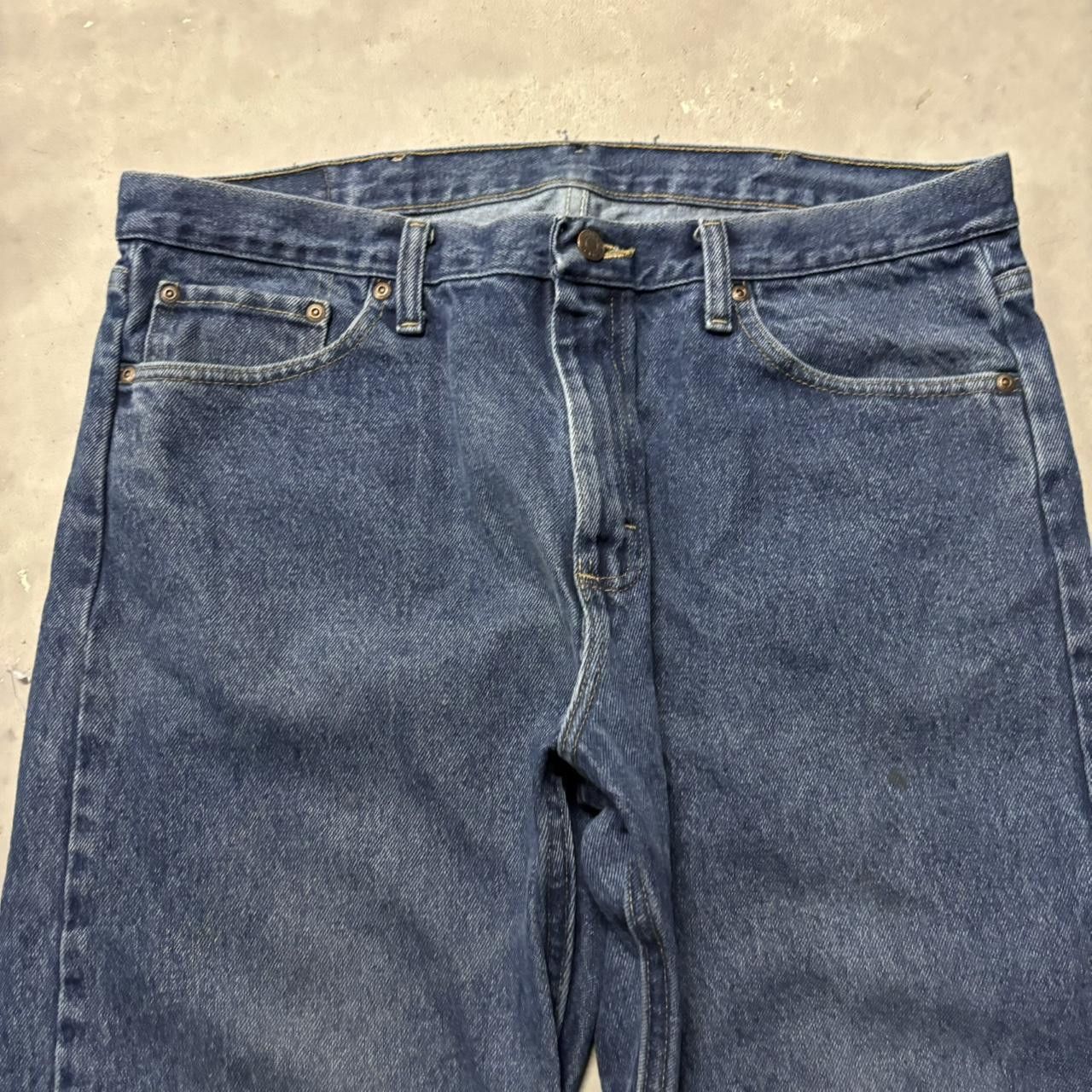 Japanese Brand × Vintage Crazy Vintage Y2K/2000s Grunge Dark Wash Distressed Denim Jeans! Size US 36 / EU 52 - 5 Thumbnail