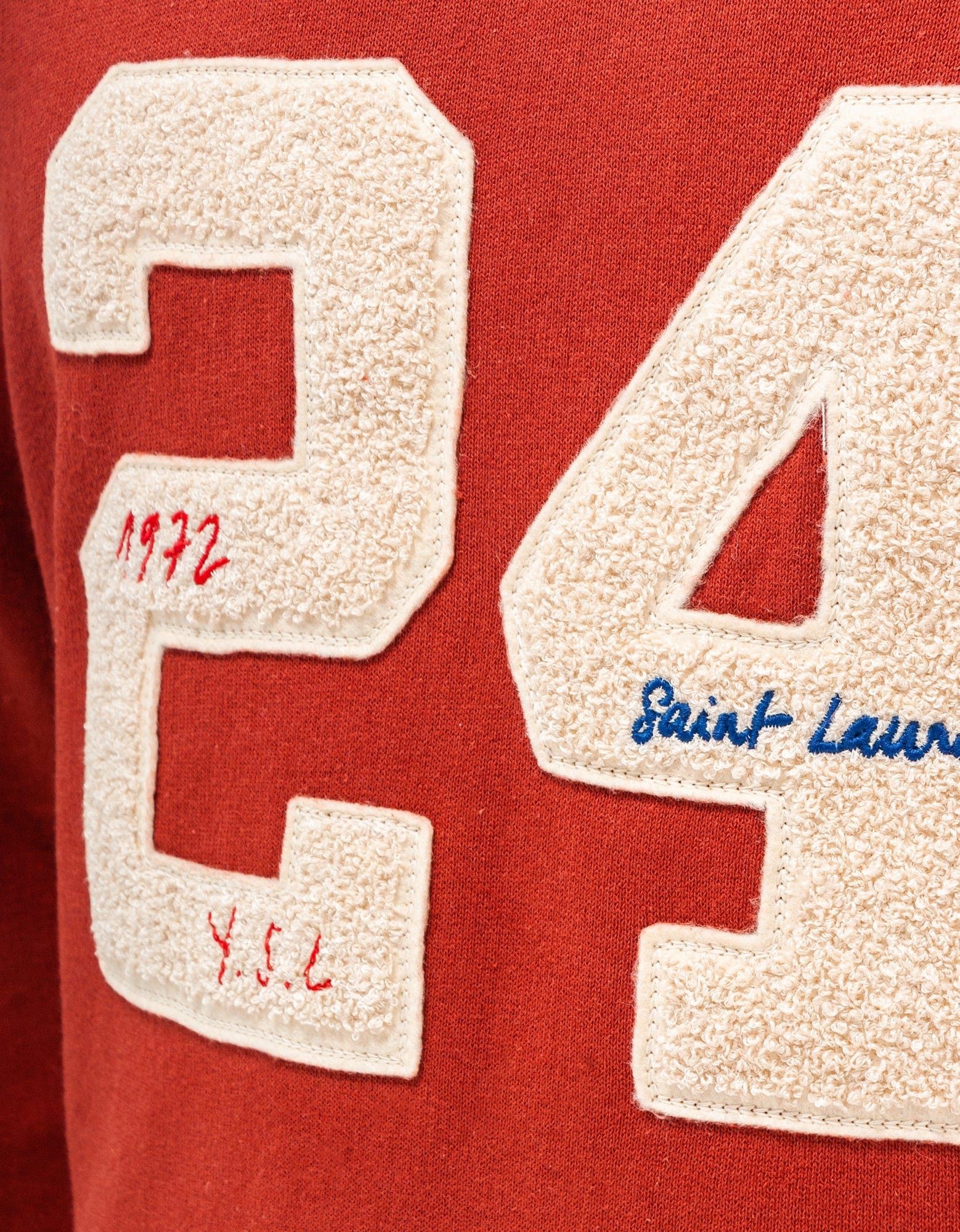 Saint Laurent Paris Saint Laurent Red "24 Saint Laurent" Sweatshirt Size US XL / EU 56 / 4 - 4 Thumbnail