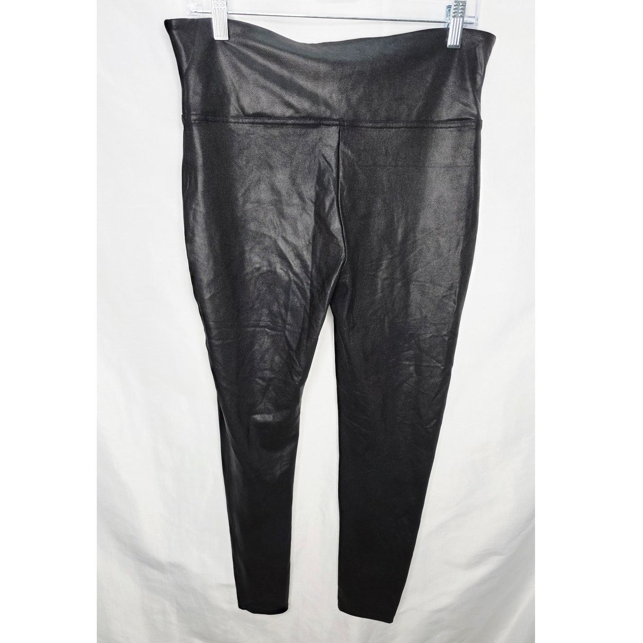 Spanx SPANX Black Faux Leather Ankle Leggings High Rise Size 32" / US 10 / IT 46 - 9 Thumbnail
