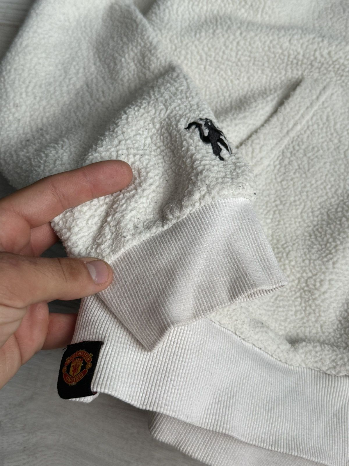 Adidas Vintage Manchester United Adidas sherpa fleece hoodie Size US L / EU 52-54 / 3 - 2 Thumbnail