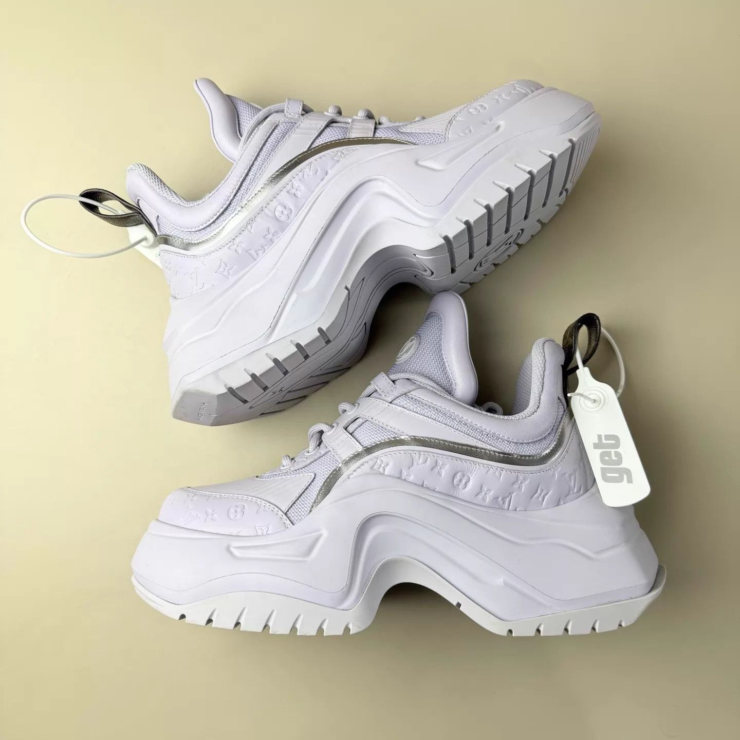 Louis Vuitton LV Violet Monogram Artsy 2.0 Platform Dad Sneakers 38 Size US 7.5 / IT 37.5 - 5 Thumbnail