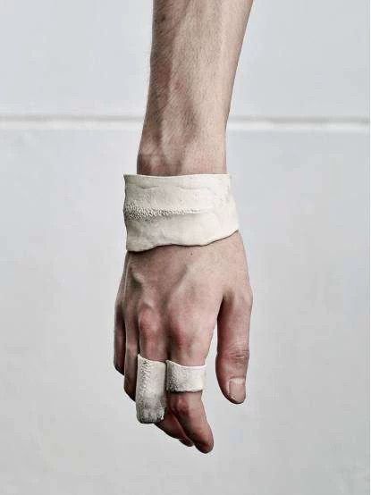 DETAJ Detaj Retro White Deer Bone Sterling Silver Ring Size ONE SIZE - 1 Thumbnail