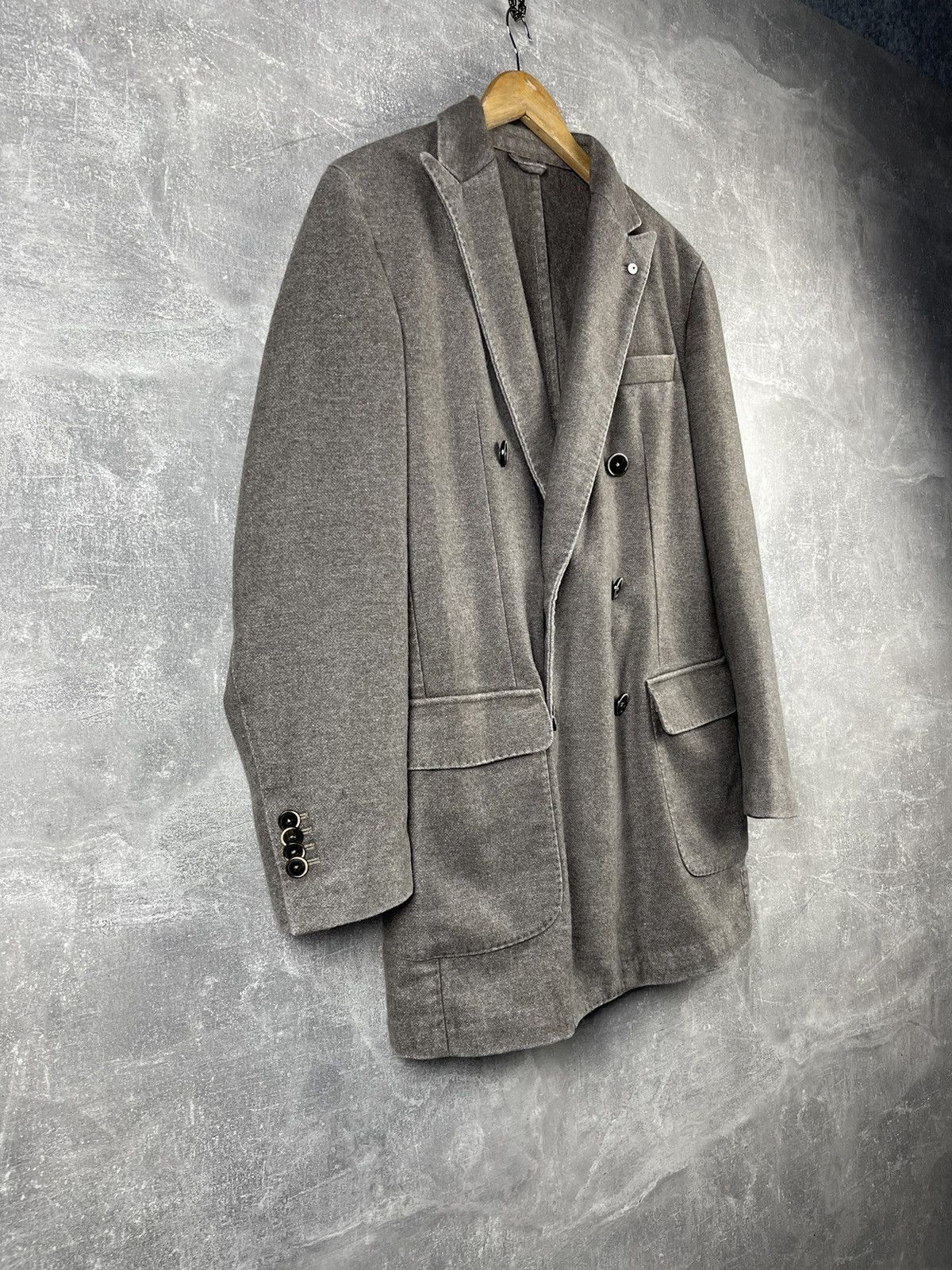 L.B.M. 1911 L.B.M. 1911 Wool Classic Double Breasted Italian Belted Coat Size US L / EU 52-54 / 3 - 5 Thumbnail