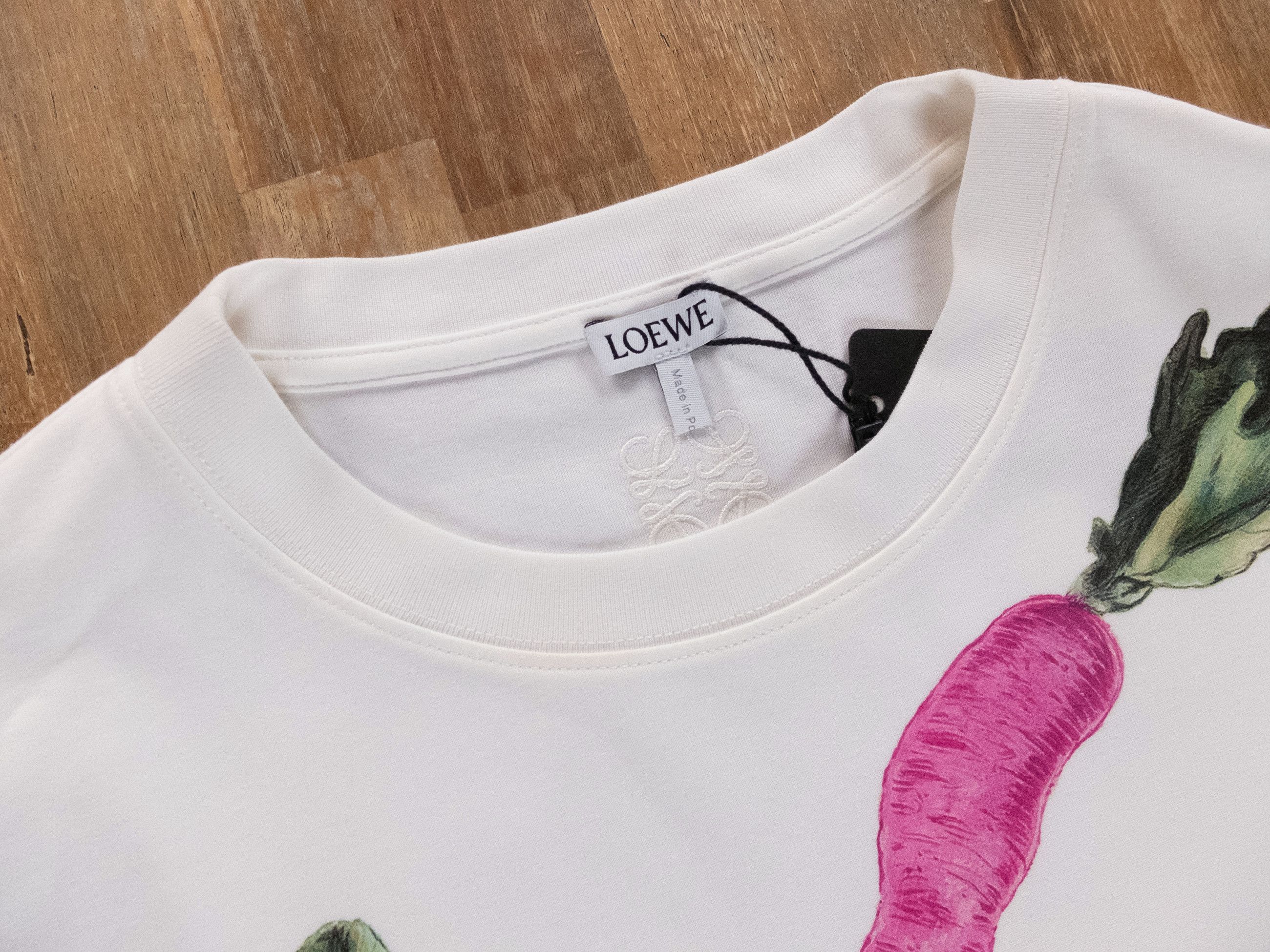 Loewe LOEWE white oversized Radish Vegetable print t-shirt Large Size L / US 10 / IT 46 - 6 Thumbnail