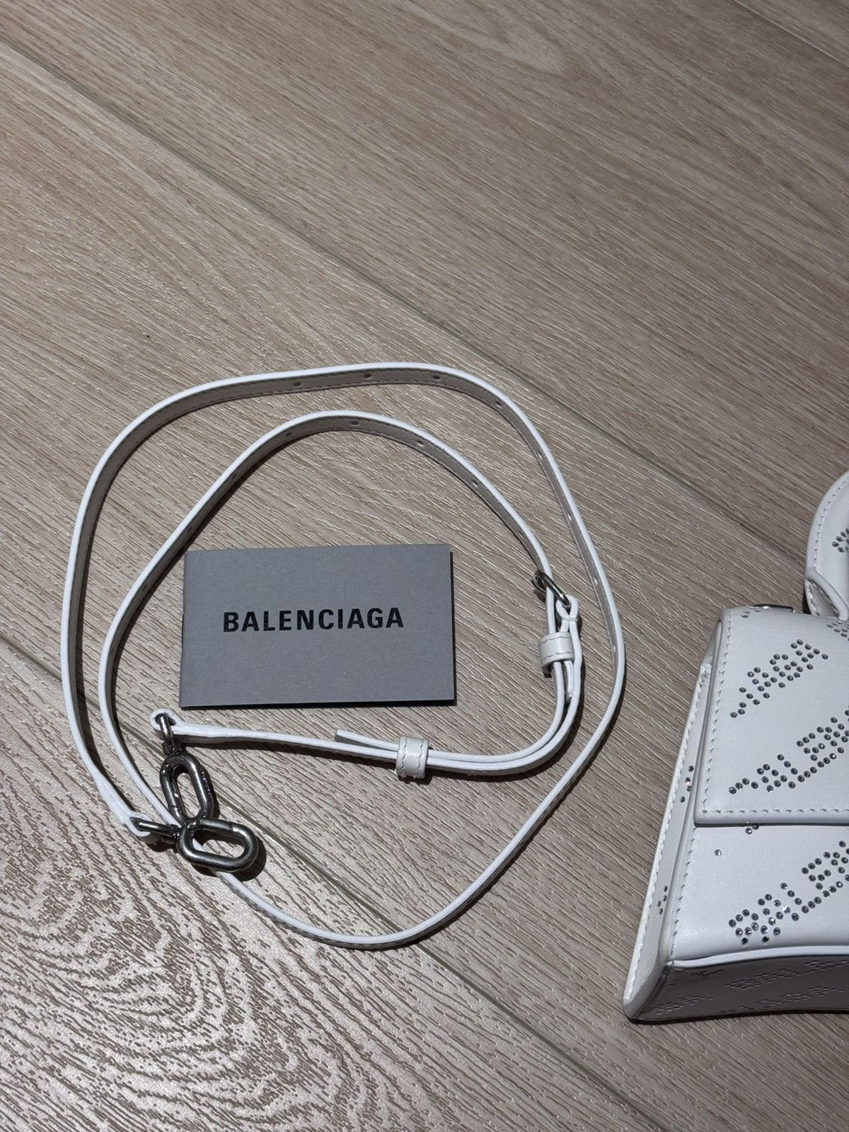 Balenciaga Balenciaga Handbag Hourglass Leather Rhinestone Size ONE SIZE - 6 Thumbnail