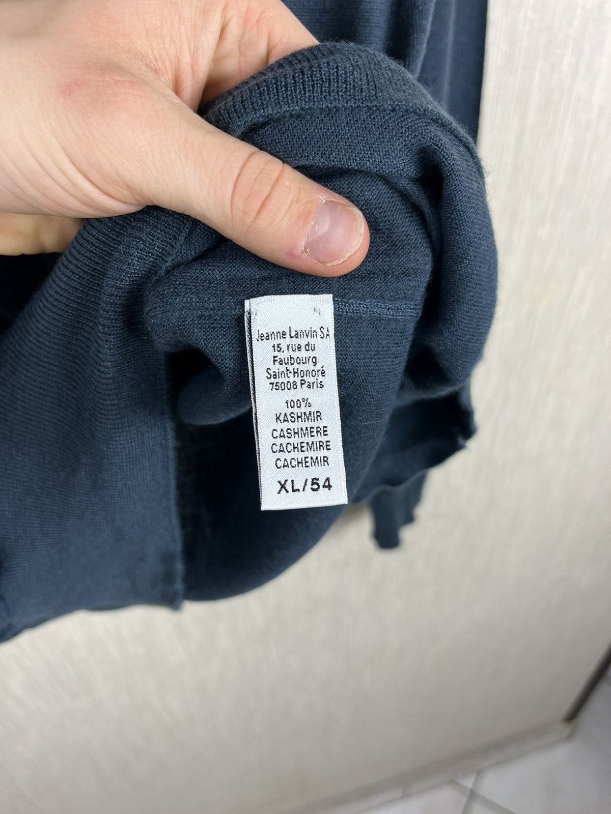 Lanvin × Vintage Vintage Lanvin 100% cashmere v-neck sweater Italian Size US L / EU 52-54 / 3 - 15 Thumbnail