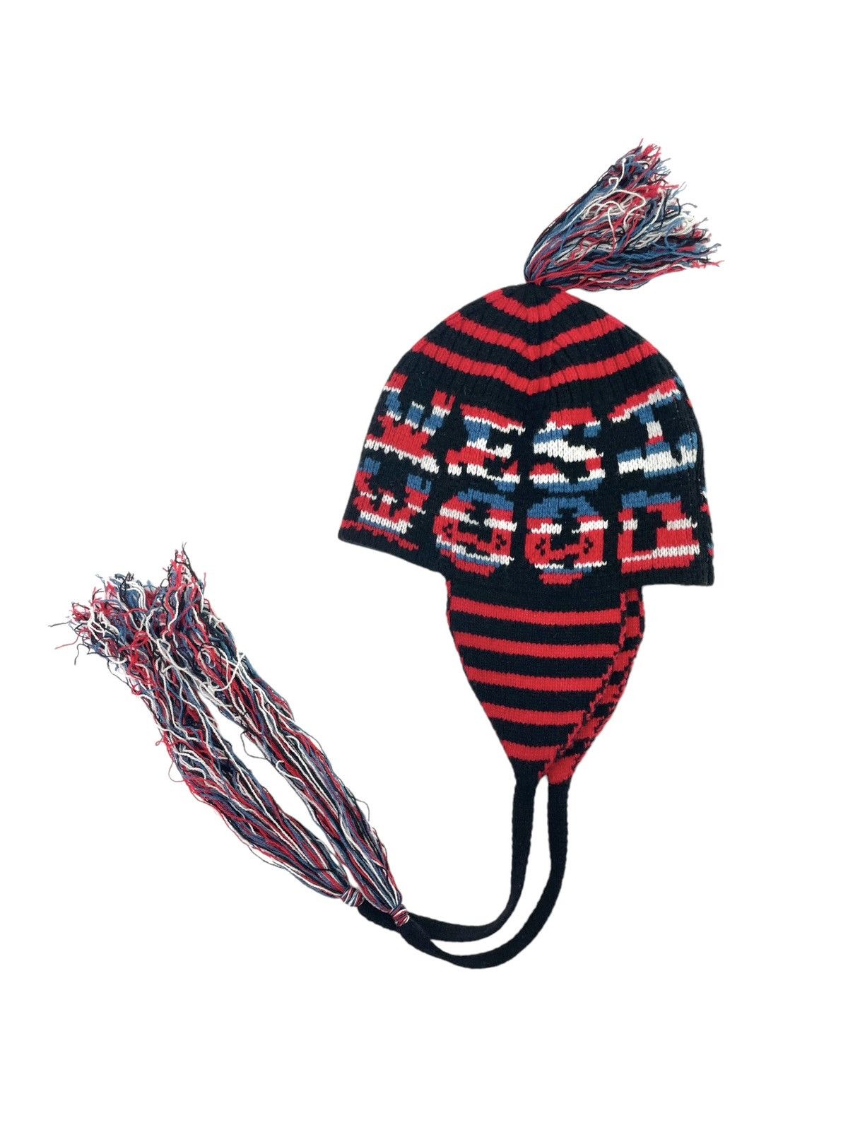 Vivienne Westwood Orb Knit Spell Out Earflap Beanie Size ONE SIZE - 2 Thumbnail