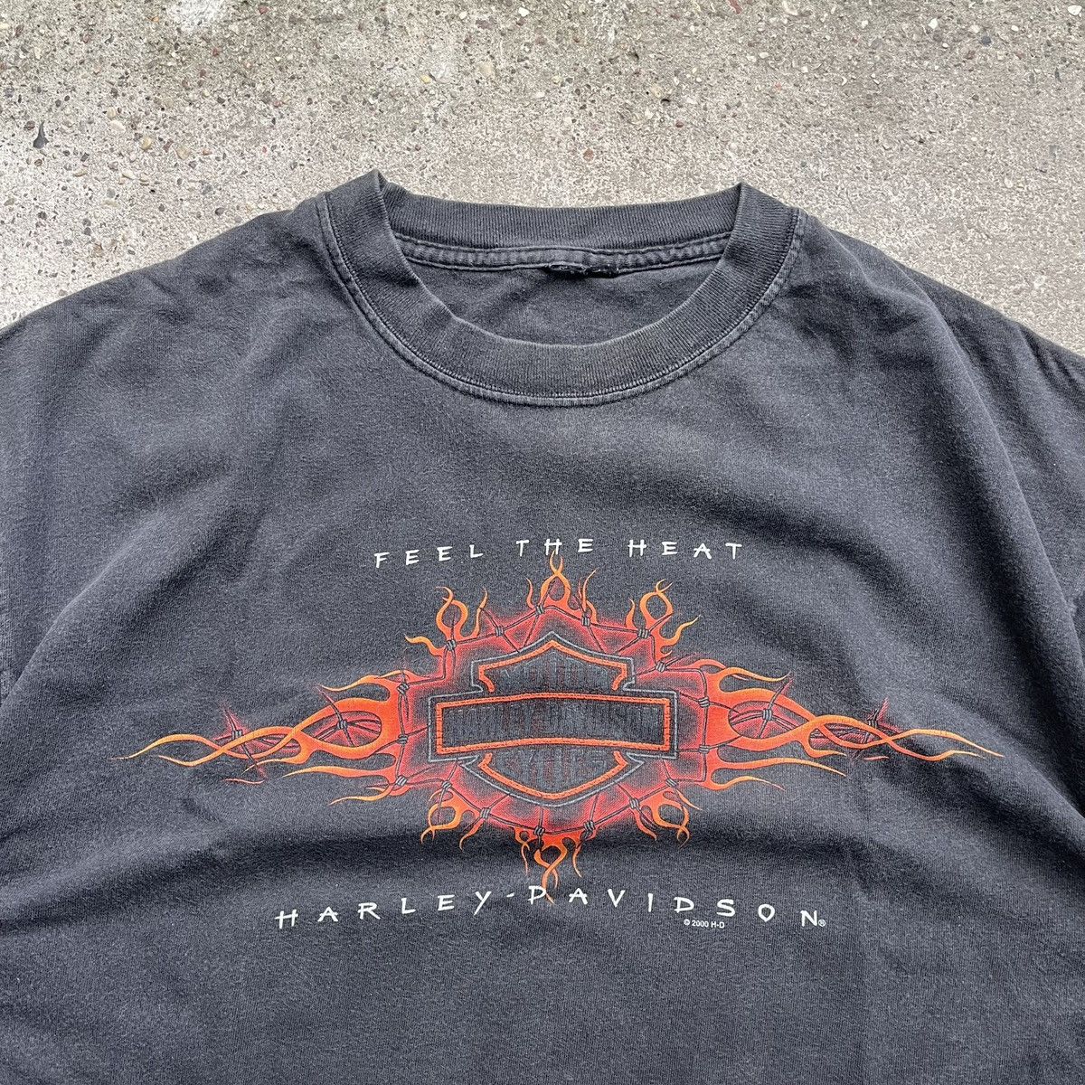 Harley Davidson × Vintage Harley Davidson 2000 washed flame fire vintage tshirt Size US M / EU 48-50 / 2 - 3 Thumbnail
