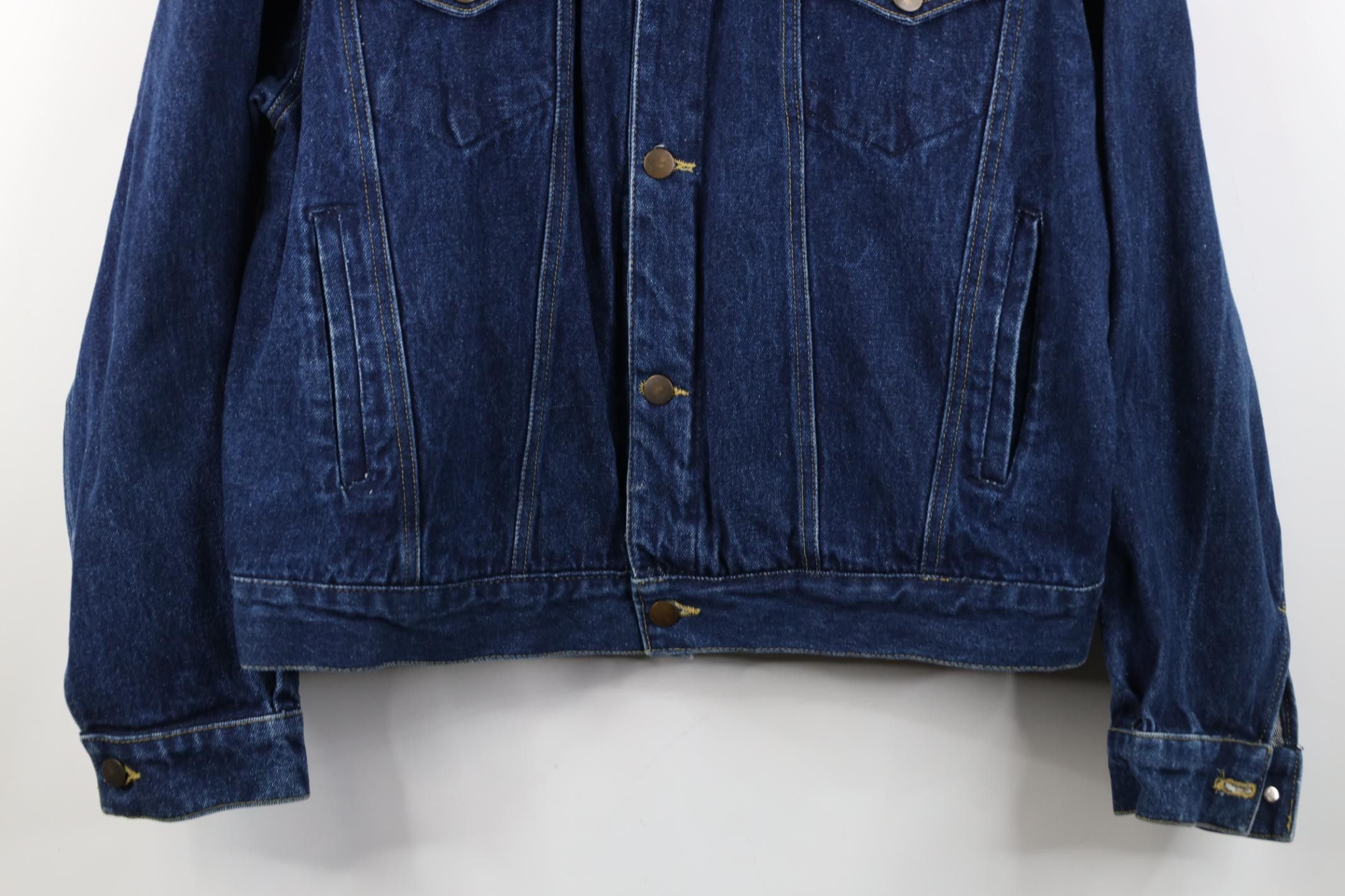 Vintage Vintage 90s Streetwear Fit Denim Jean Trucker Jacket Blue Size US XL / EU 56 / 4 - 3 Thumbnail