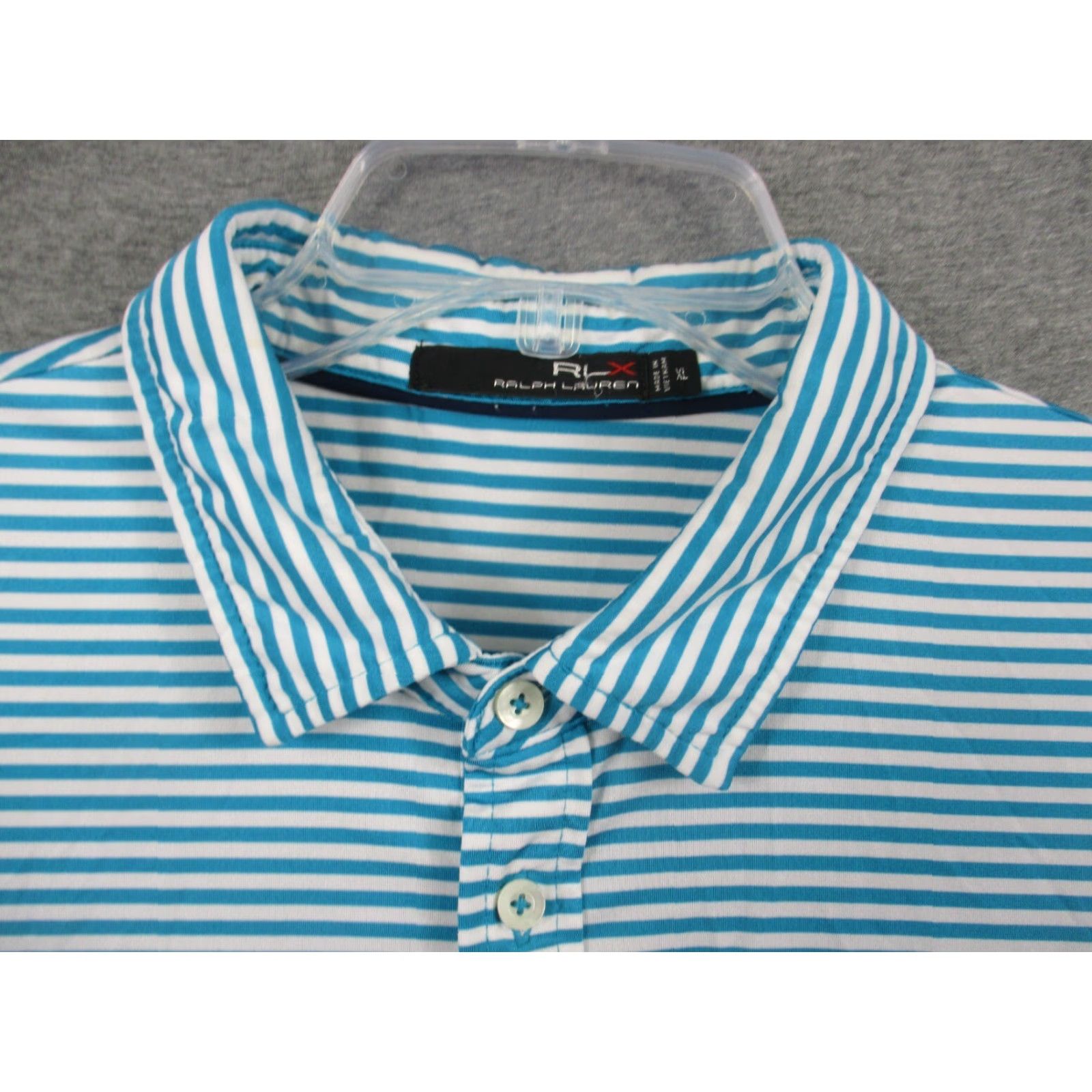 RLX Ralph Lauren VINTAGE RLX Ralph Lauren Polo Shirt XL Blue Stripe Stretch Mens Shirt XL Blue Stripe Polo RLX Ralph Lauren Size US XL / EU 56 / 4 - 2 Thumbnail