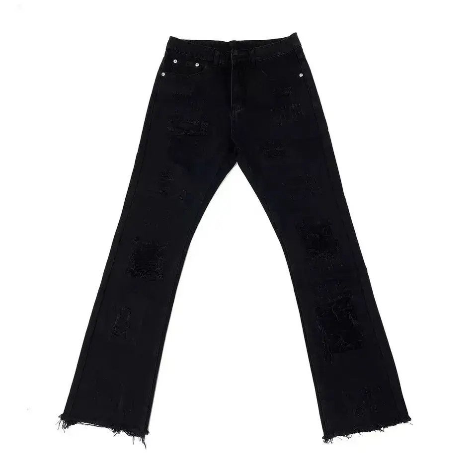 Japanese Brand High Street Vintage Y2K Black Micro Flare Jeans Size US 32 / EU 48 - 5 Thumbnail