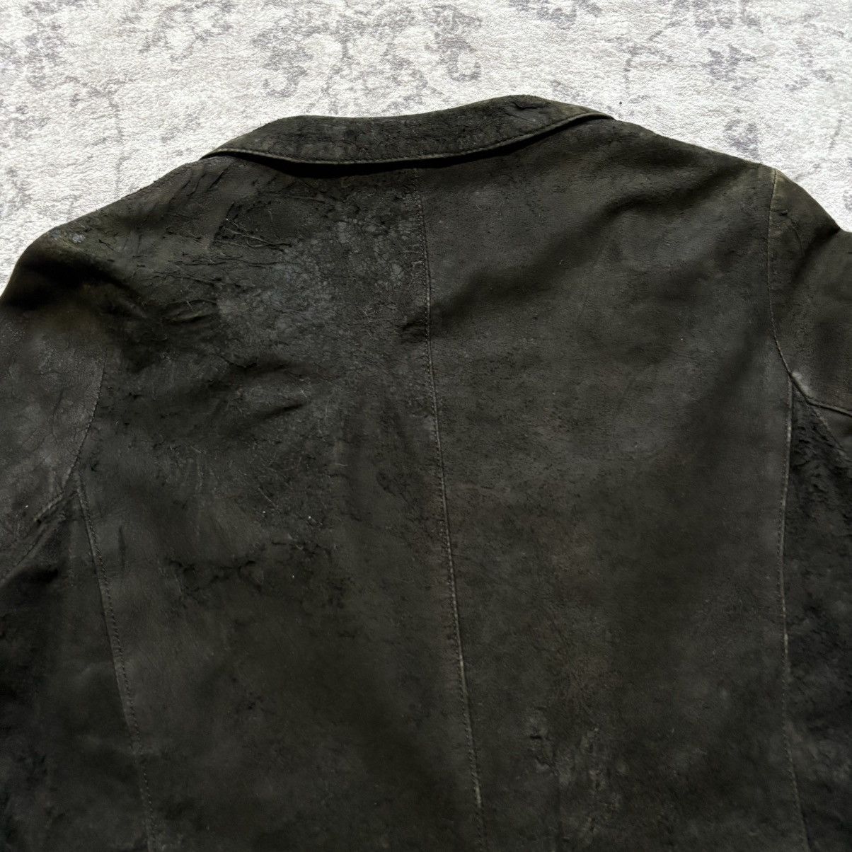 Undercover Undercover AW02 Blistered Leather Cross Blazer | Size S Size 36R - 10 Thumbnail
