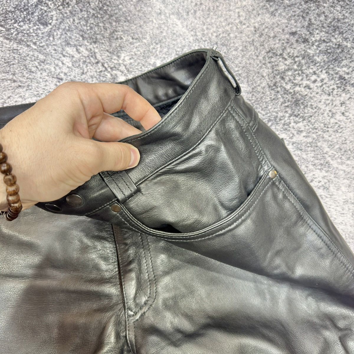 Genuine Leather Cima Schlier Black Genuine Leather Pants 50 size (33) Size US 32 / EU 48 - 7 Thumbnail