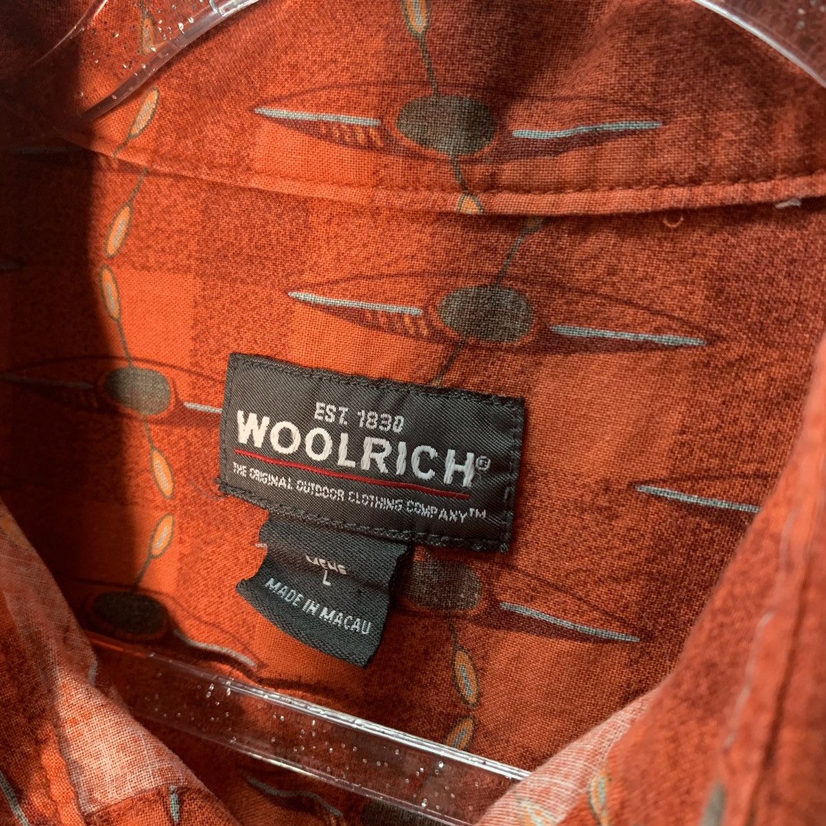 Woolrich Woolen Mills Woolrich Shirt Mens Size L Orange Kayak Outdoor Short Sleeve Size US L / EU 52-54 / 3 - 6 Thumbnail